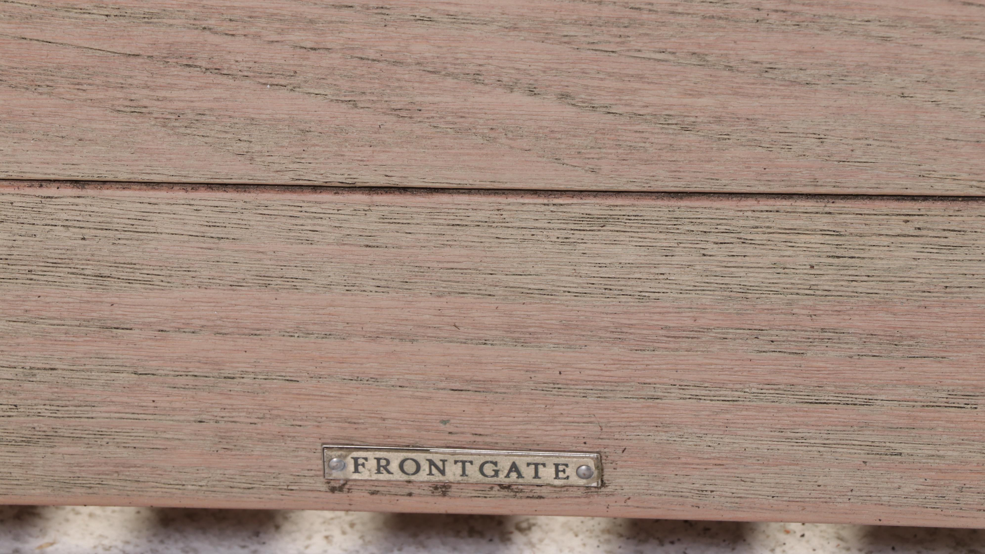 Pair of Frontgate Teak Planters