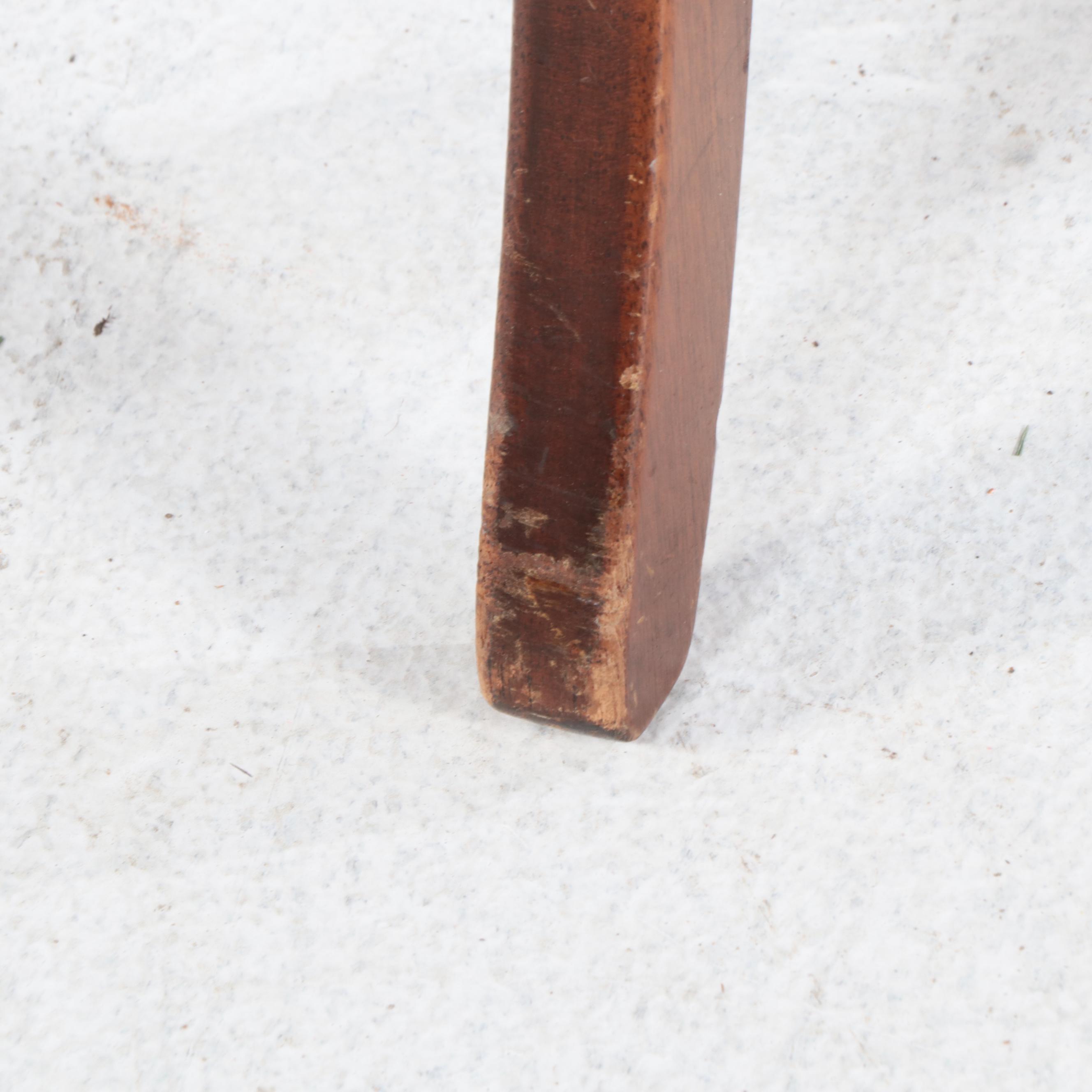 Queen Anne Style Two-Drawer Desk with Needlepoint Upholstered Chair, 20th C.