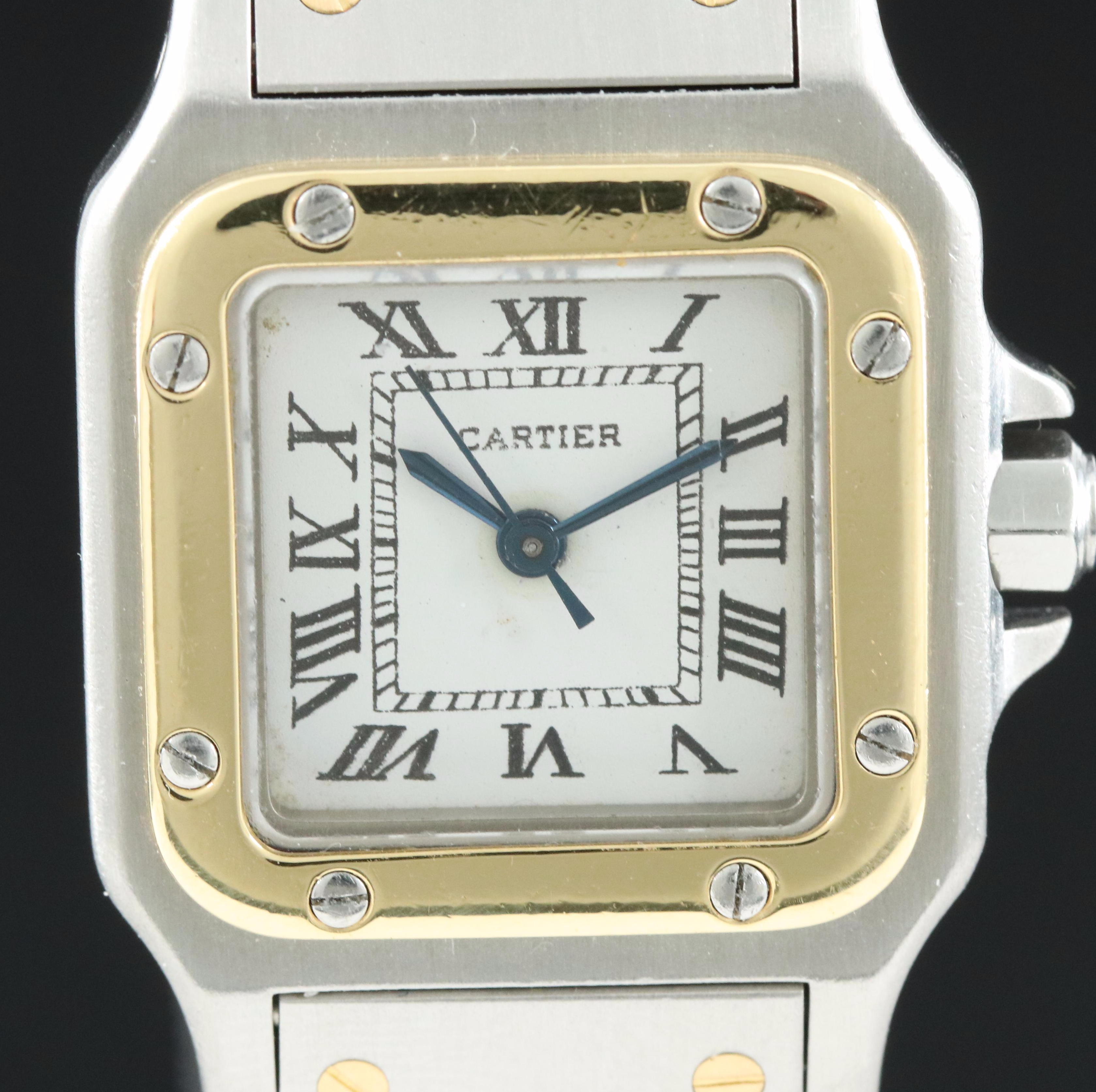 Cartier Santos 18K and Stainless Steel Automatic Watch