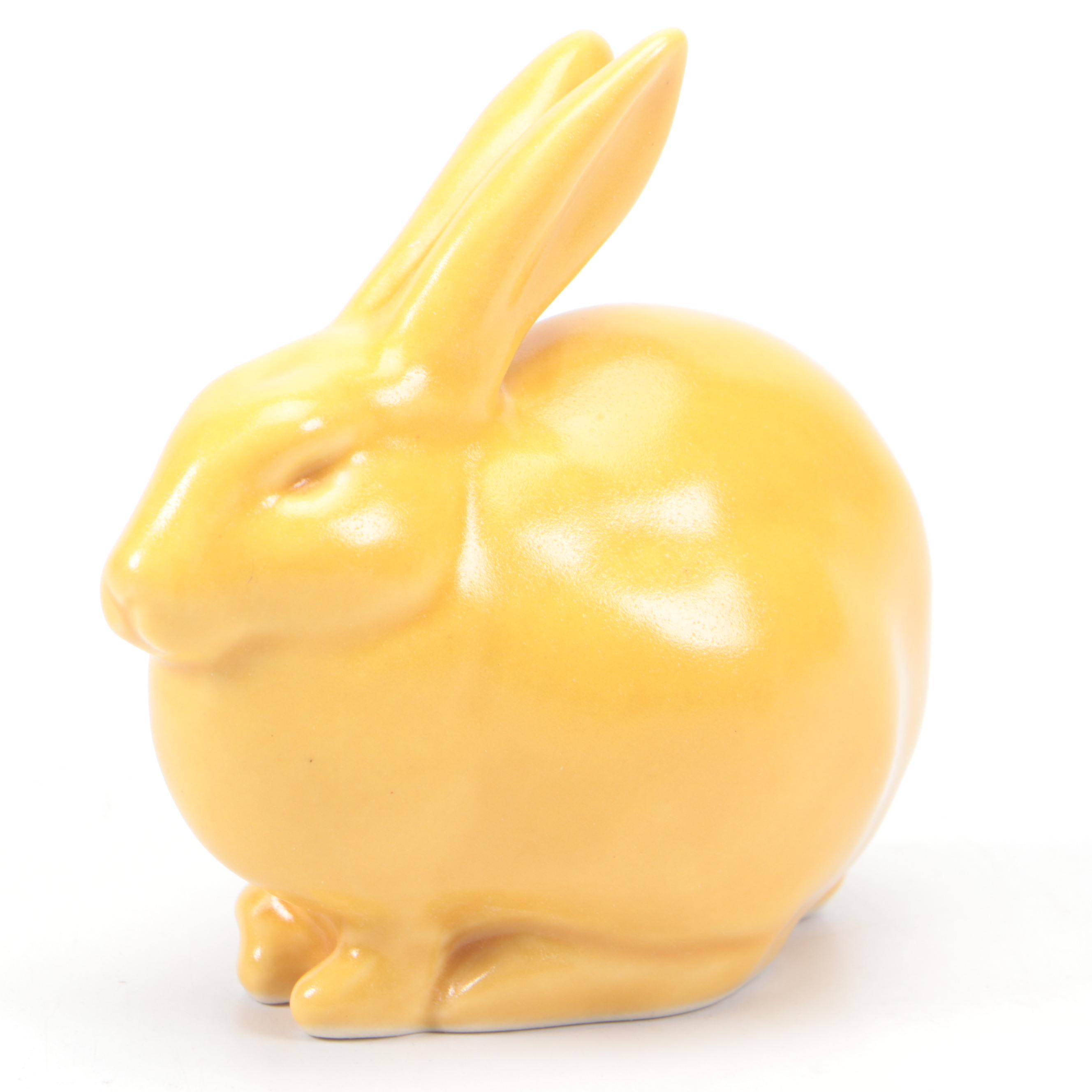 Rookwood Pottery "Grove Bunny" Glazed Ceramic Figurines