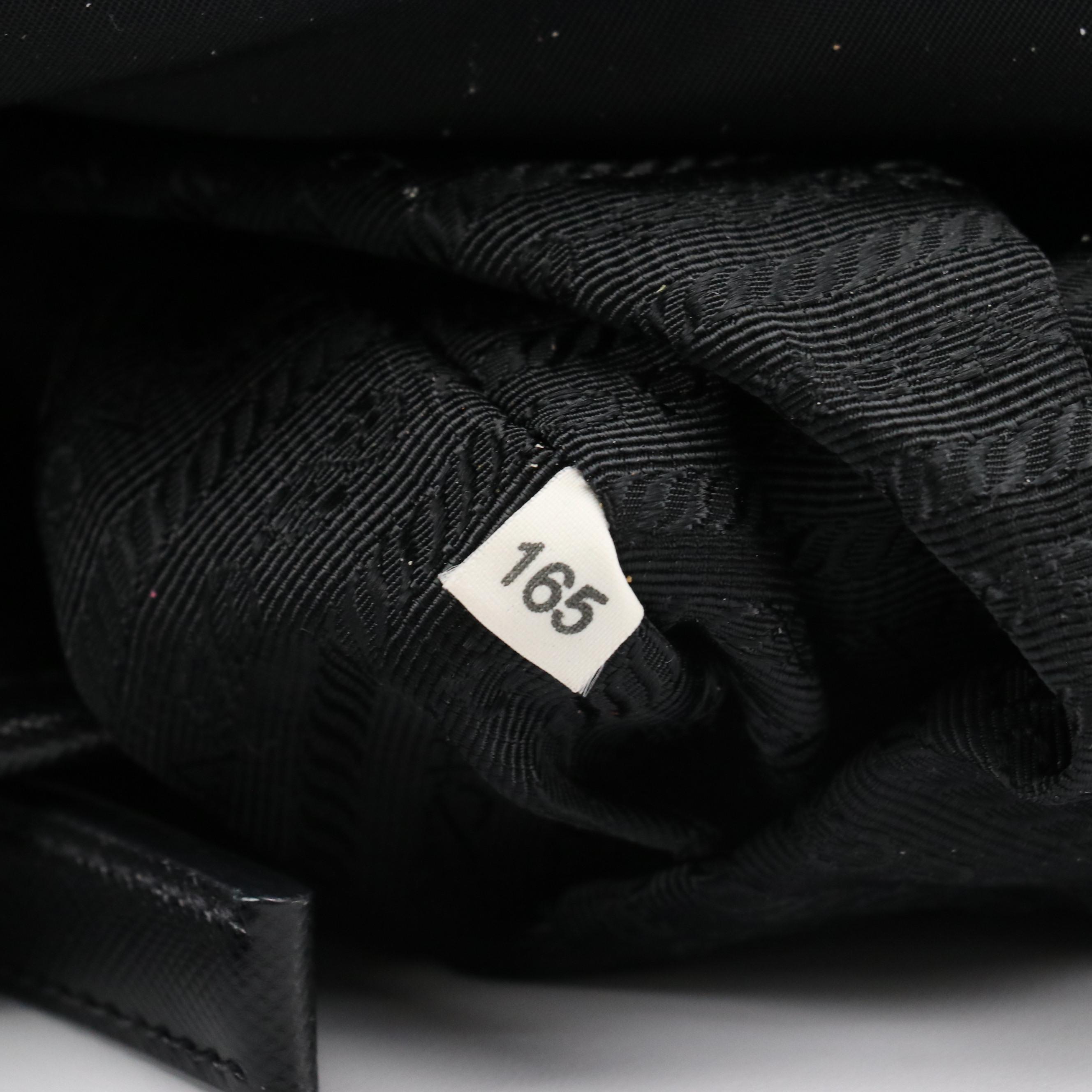 Prada Black Tessuto Nylon and Saffiano Leather Messenger Bag