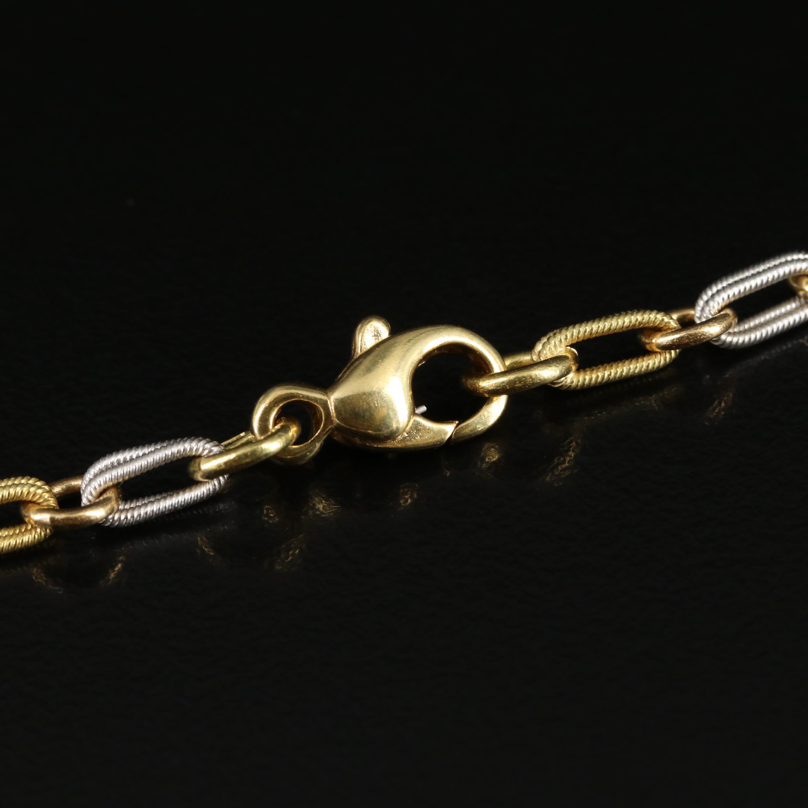 18K Two-Tone Pearl Necklace