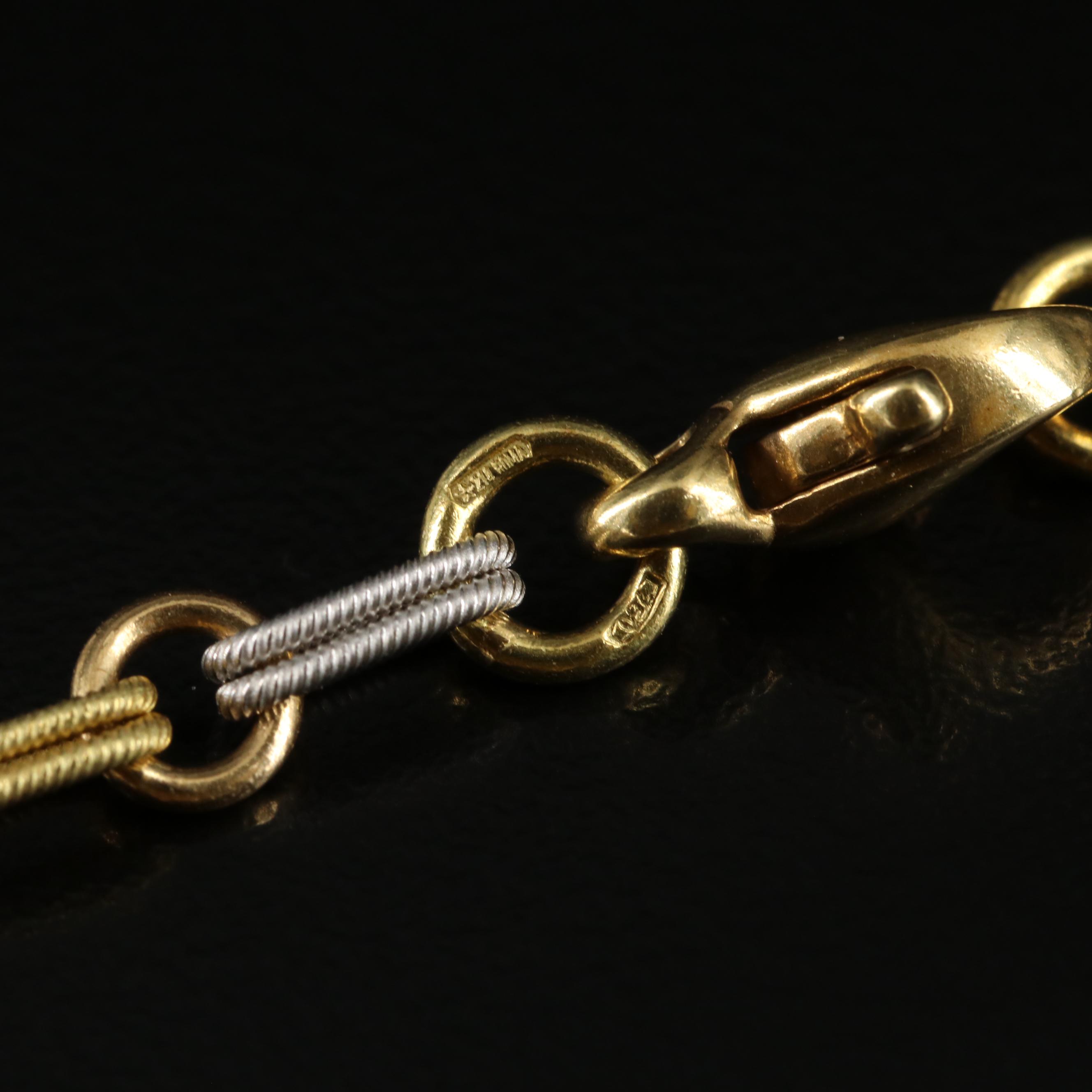 18K Two-Tone Pearl Necklace