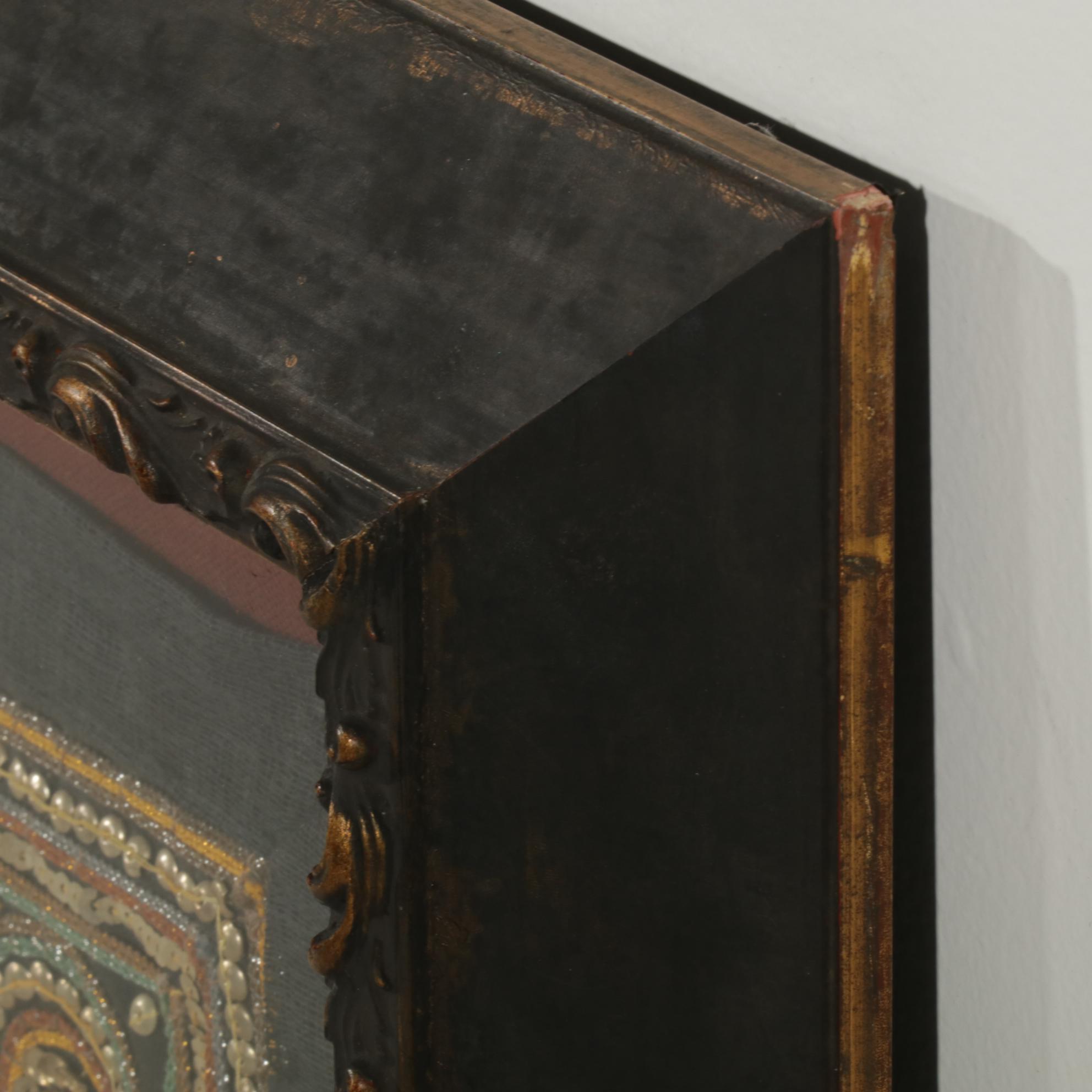 Burmese Hand-Embroidered Kalaga Textile Panel