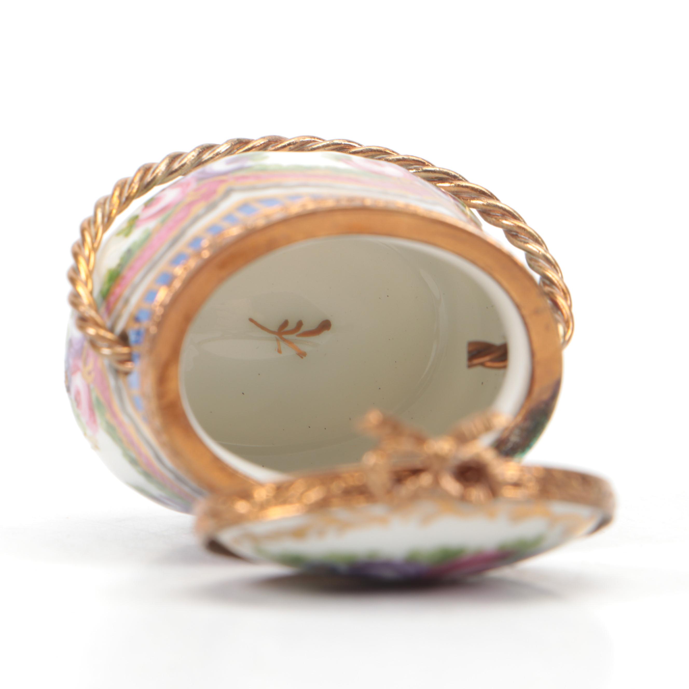 Limoges Hand-Painted Porcelain Boxes, Including Paris Cityscape Porcelain Puzzle