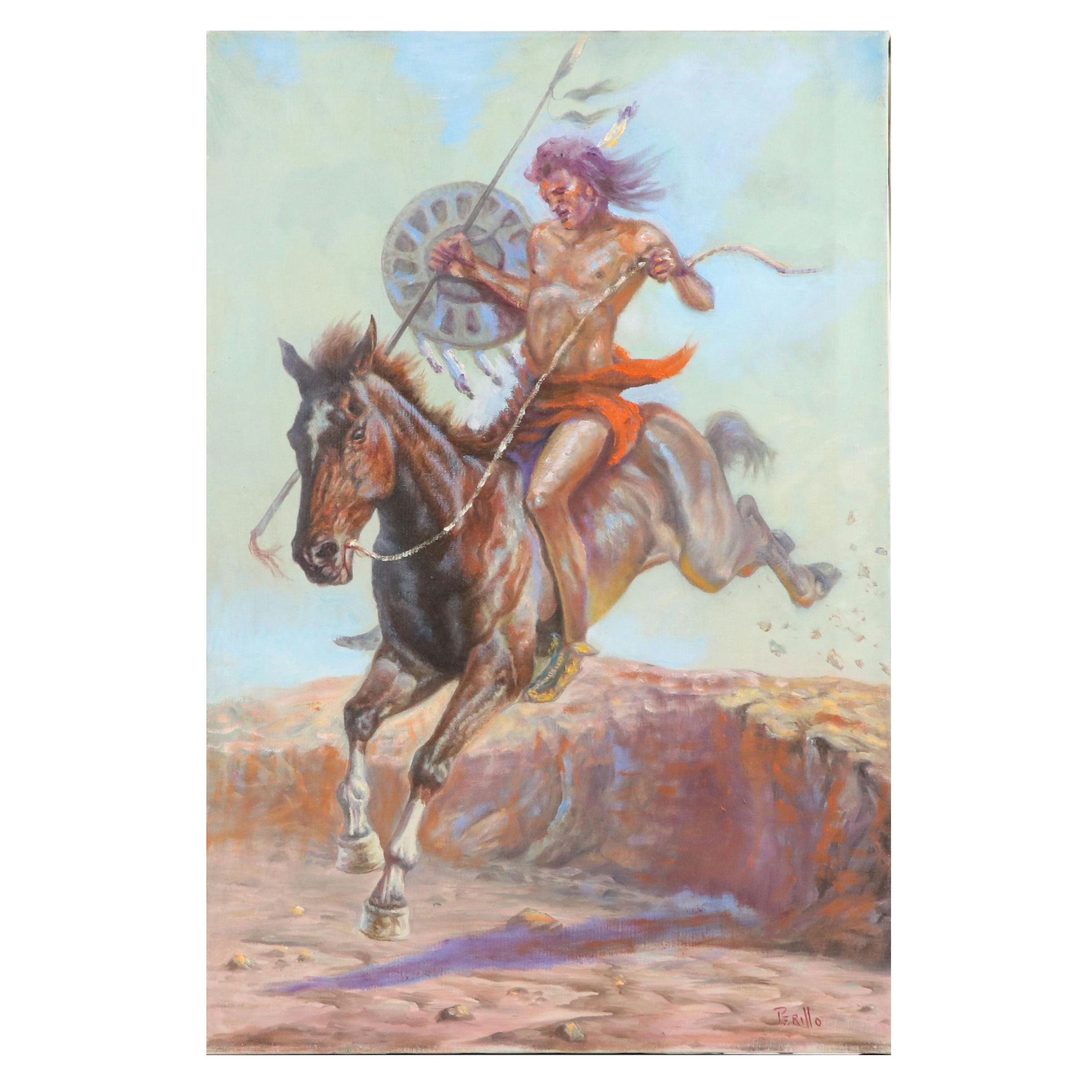 Gregory Perillo Western Genre Oil Painting, 21st Century