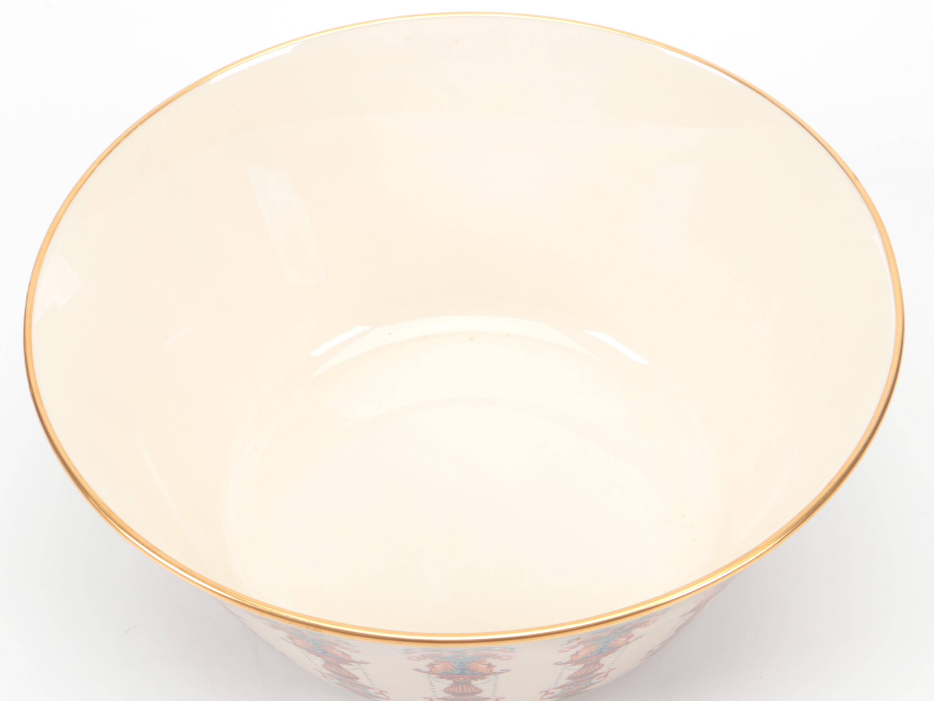 Lenox "Lido" Bone China Salad Serving Bowl, Late 20th Century