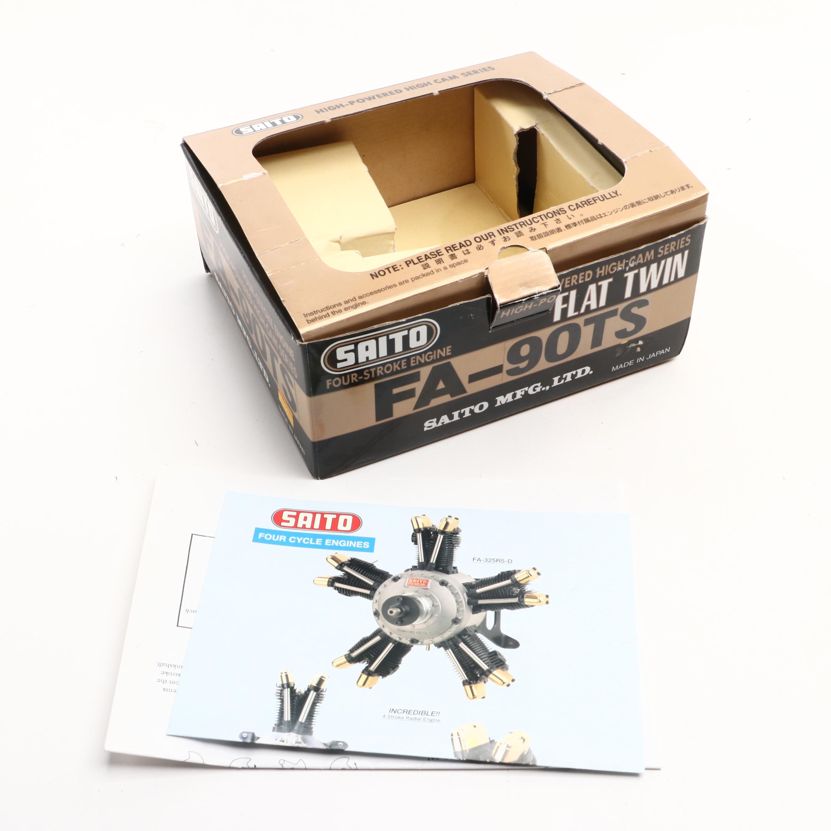 Saito FA-90TS Flat Twin Four-Stroke Model Plane Engine