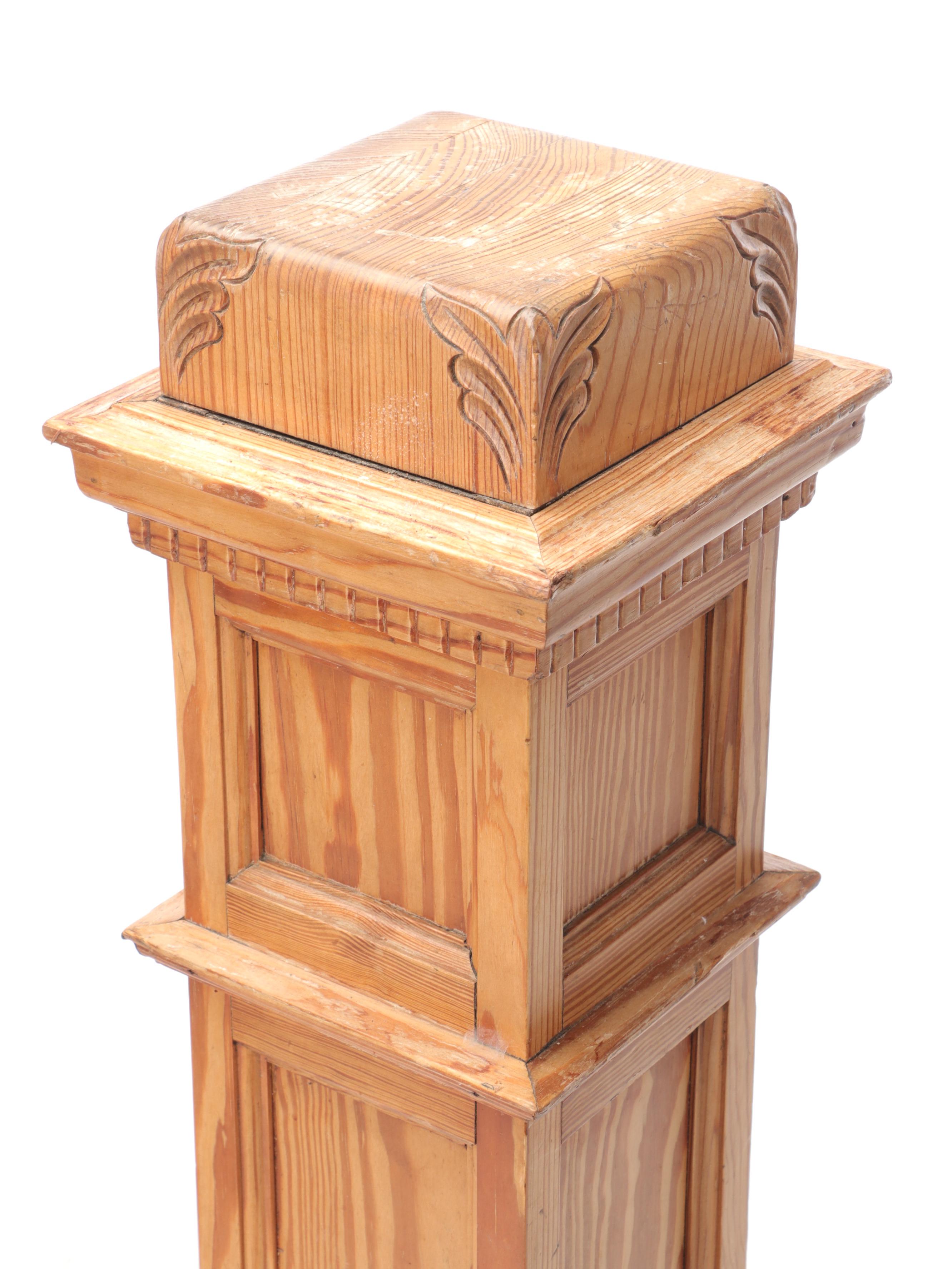 Heavy Oak Wood Columns
