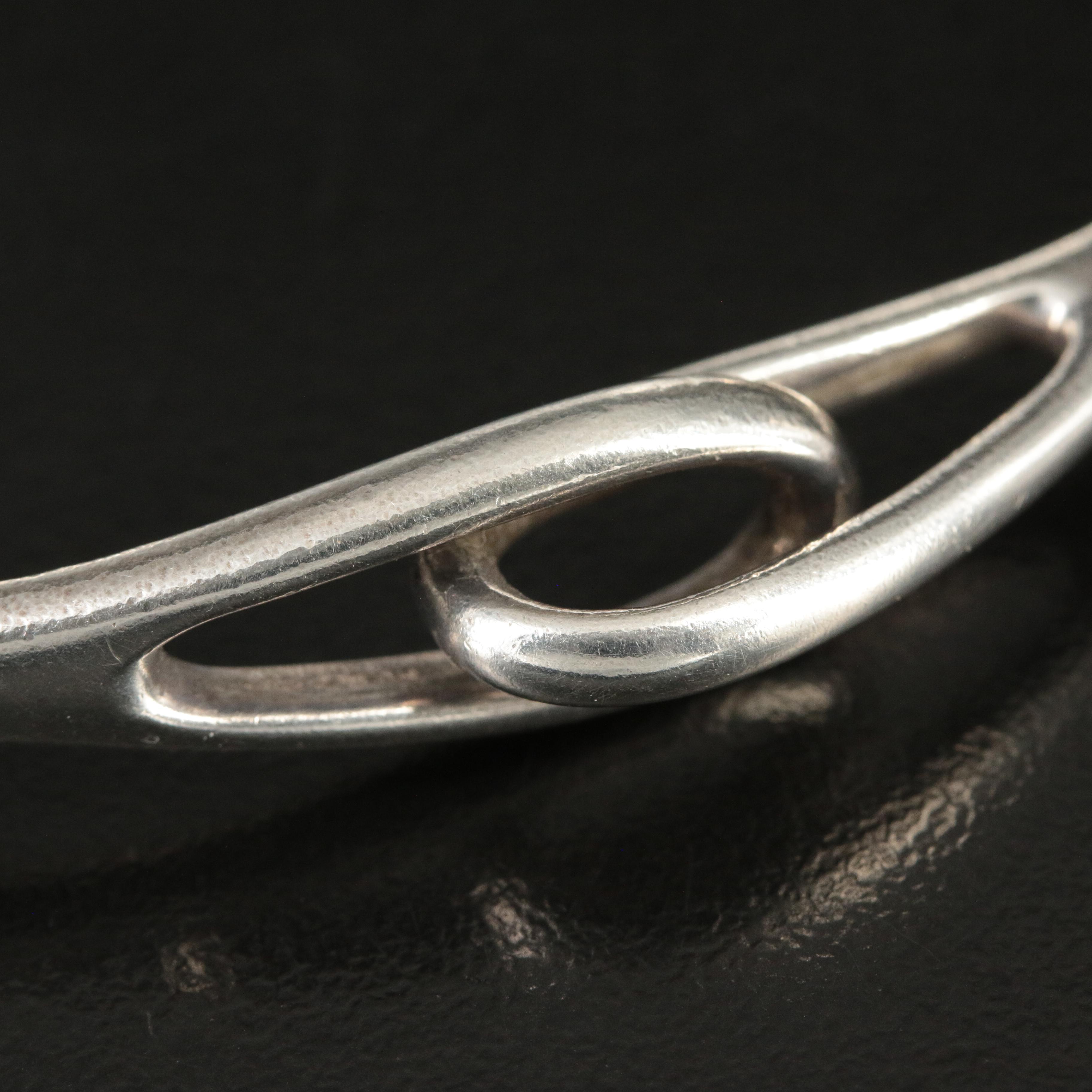 Tiffany & Co. Interlocking Double Loops Sterling Bangle Bracelet