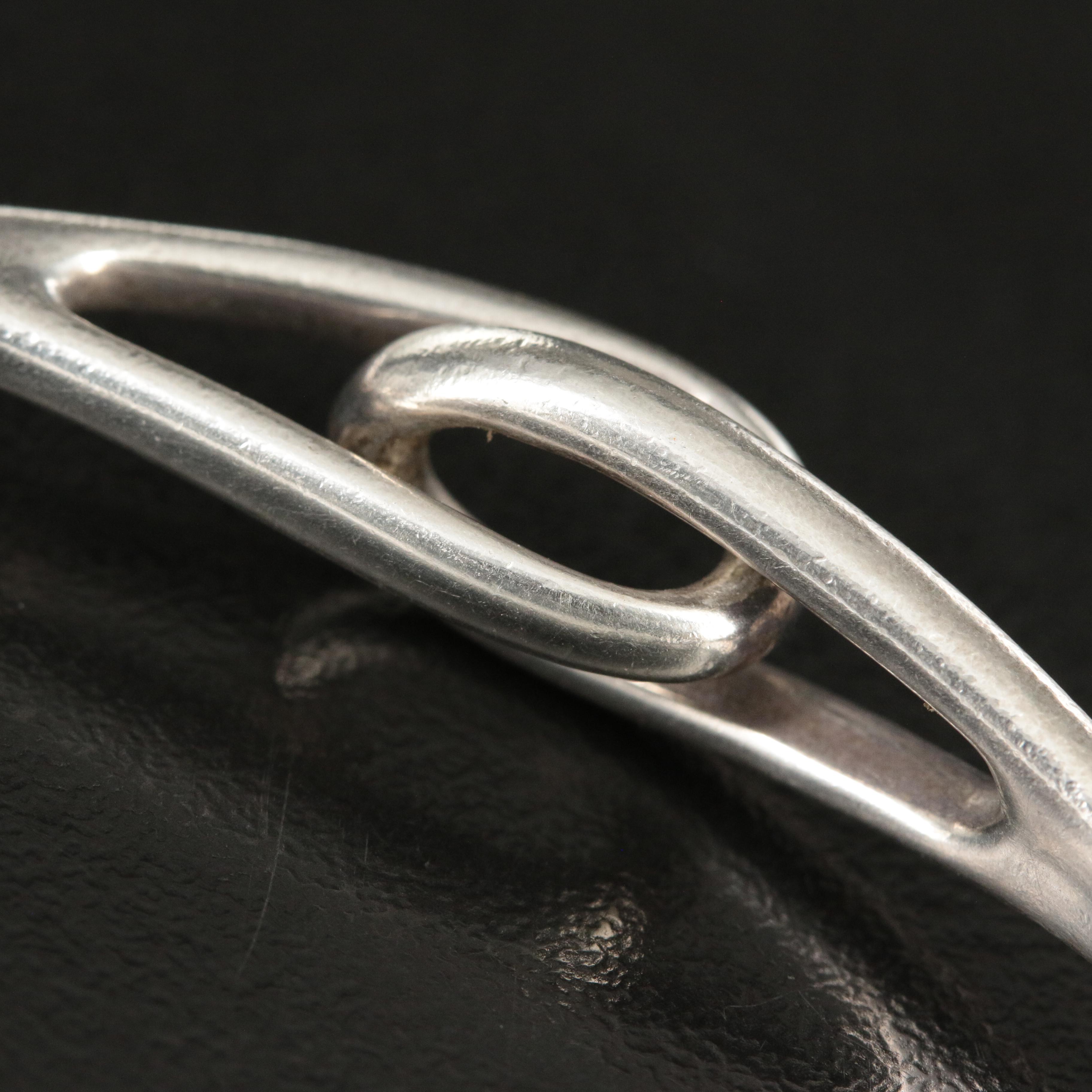 Tiffany & Co. Interlocking Double Loops Sterling Bangle Bracelet