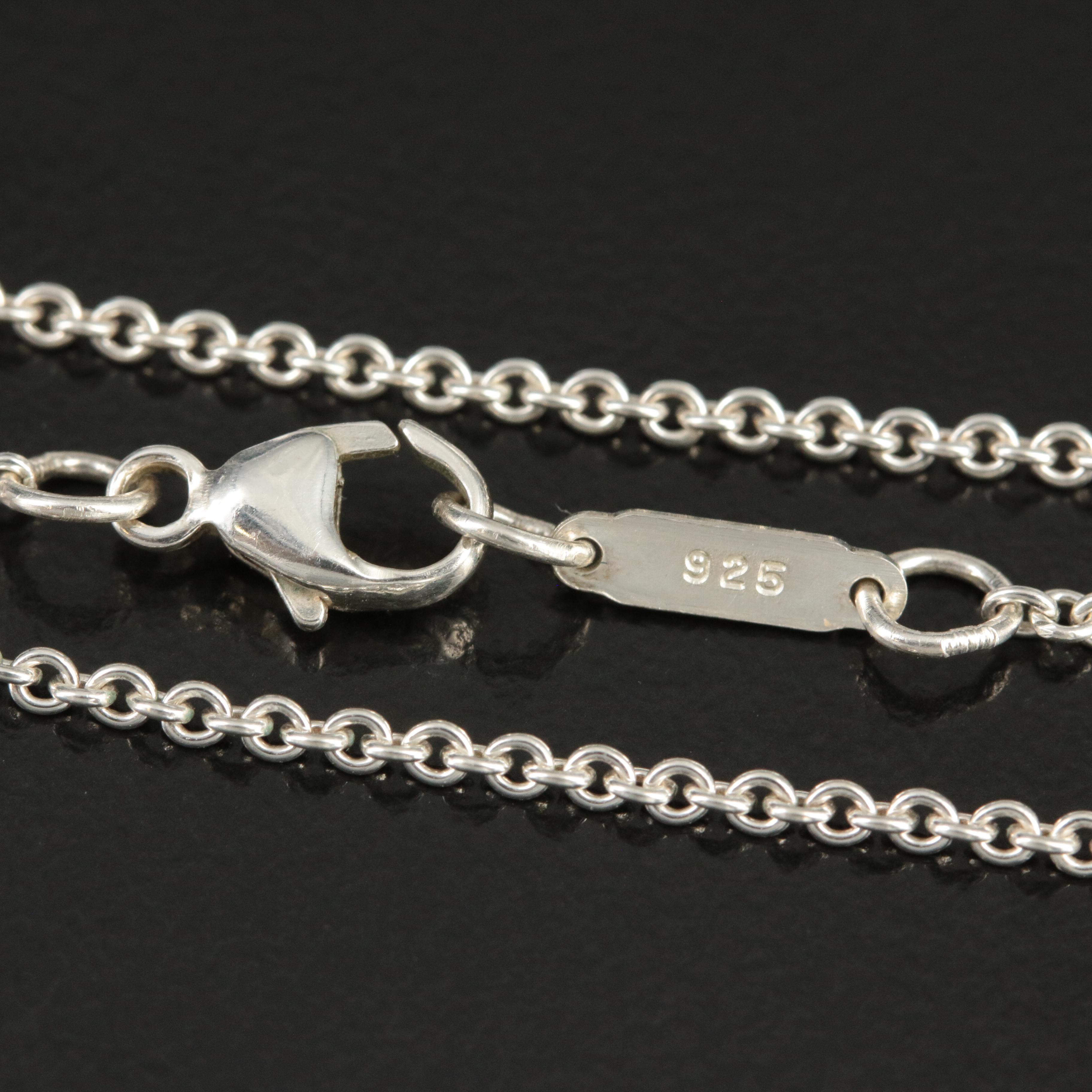 Tiffany & Co. "1837" Sterling Oval Loop Pendant Necklace