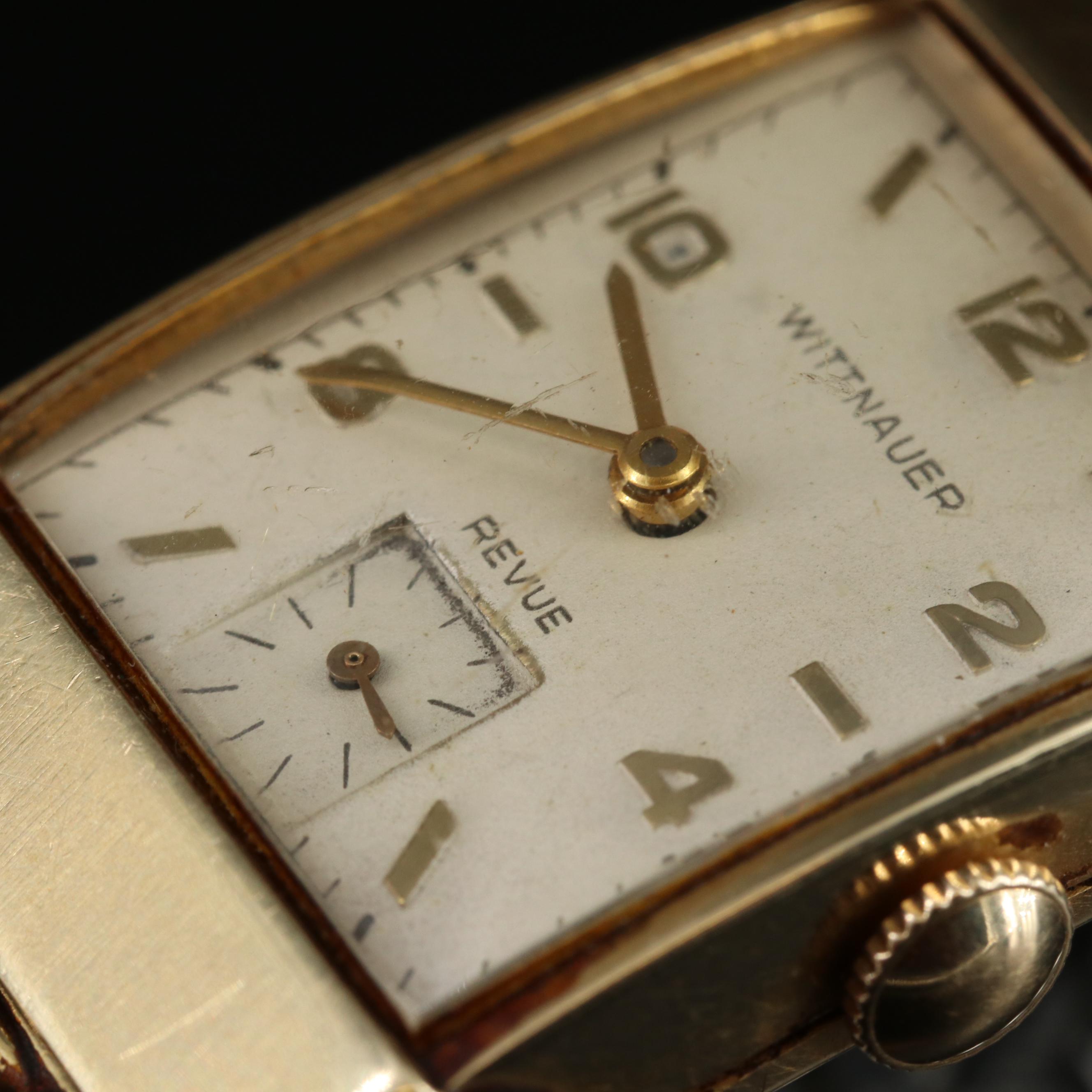 14K Gold Vintage Wittnauer Revue Stem Wind Watch