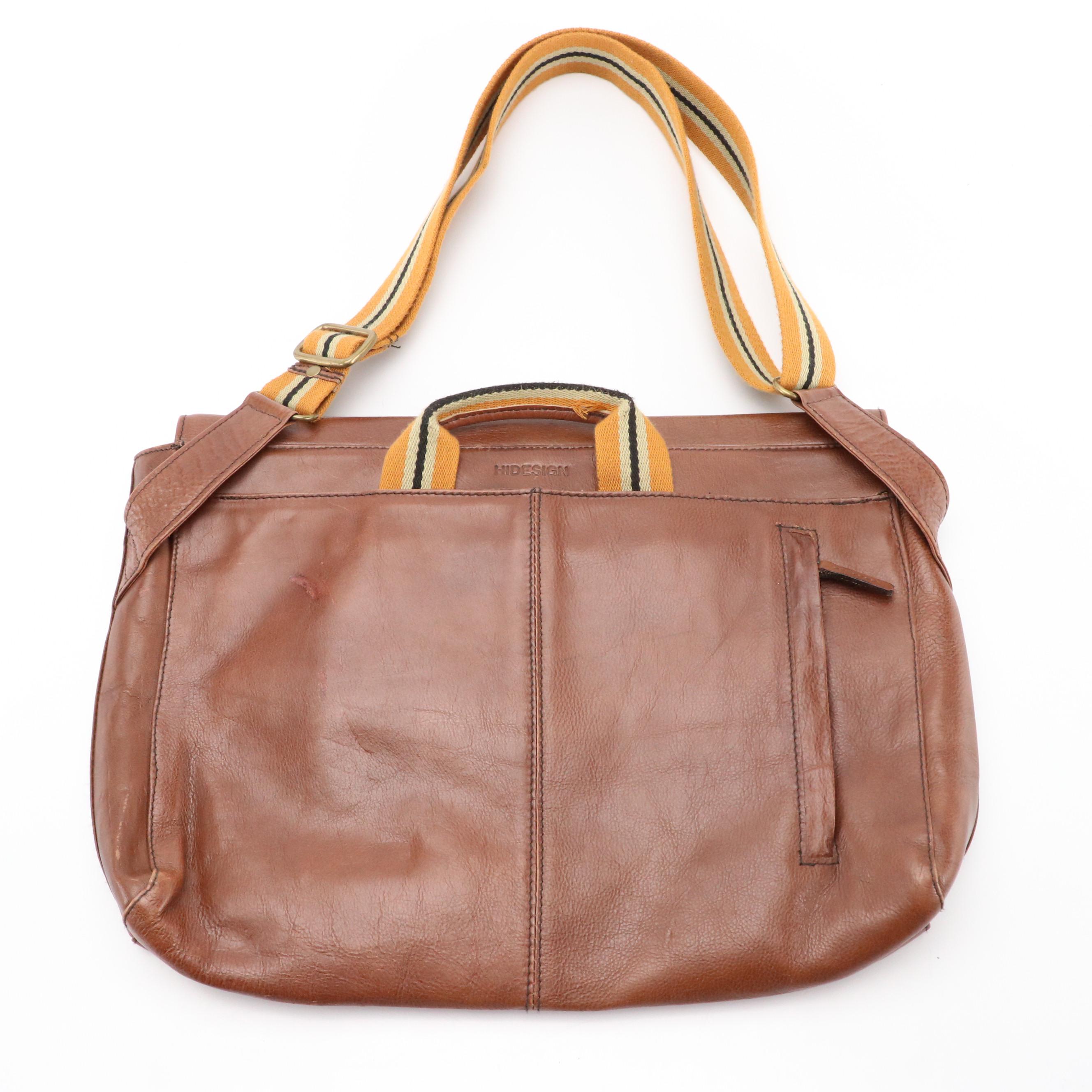 Hidesign and Saddleback Brown Leather Messenger Bags