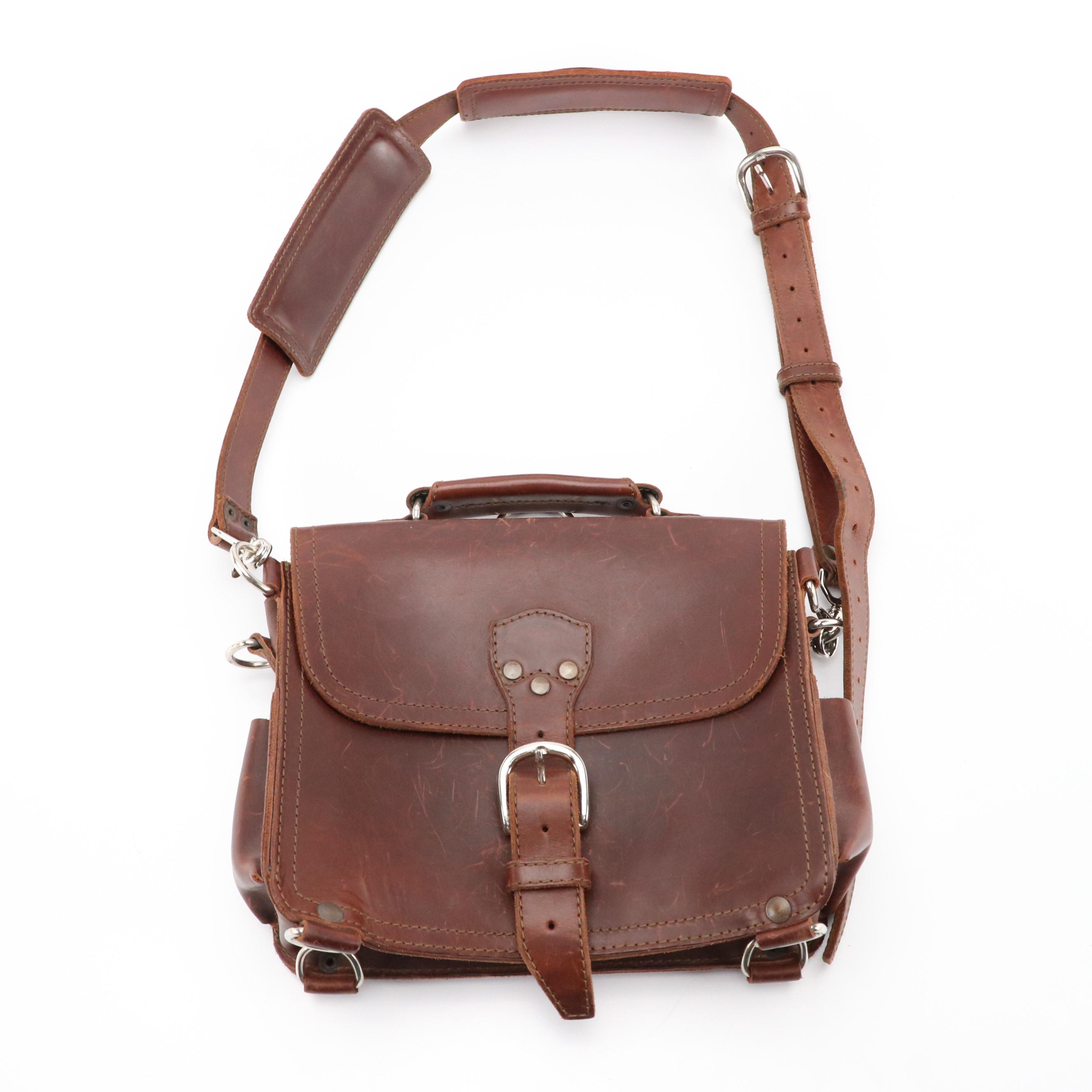 Hidesign and Saddleback Brown Leather Messenger Bags