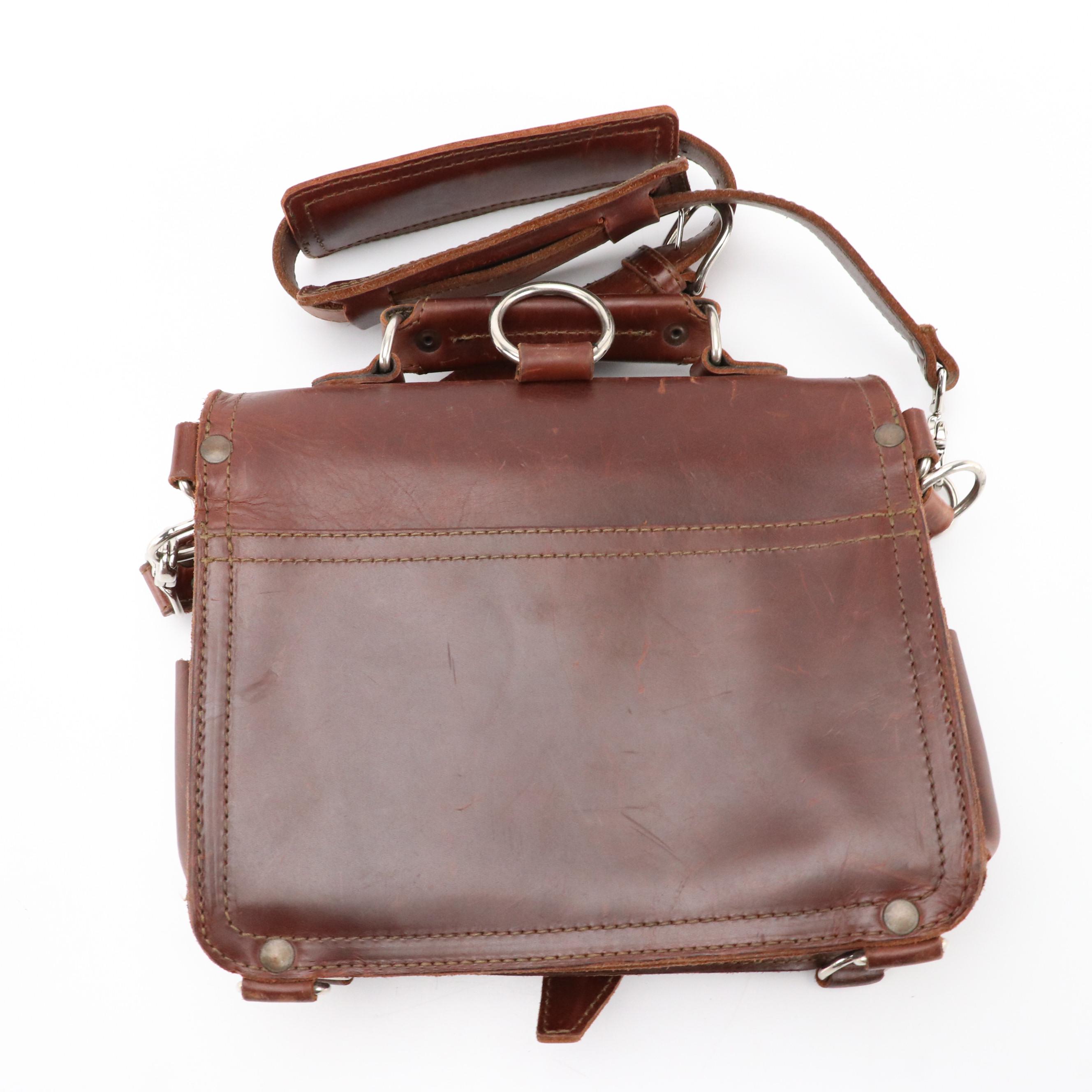Hidesign and Saddleback Brown Leather Messenger Bags