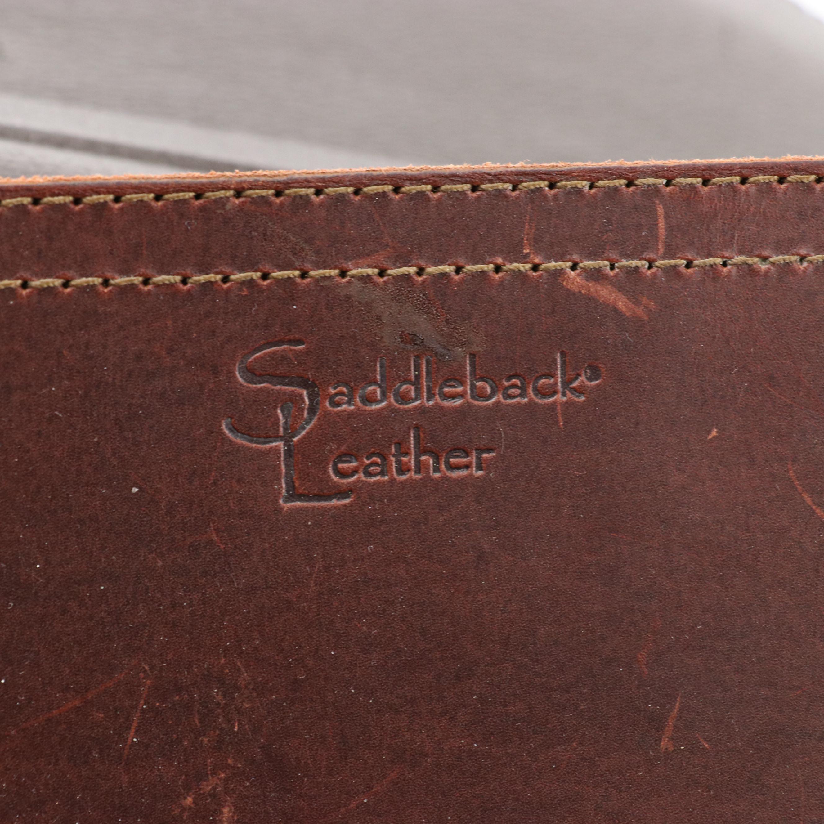 Hidesign and Saddleback Brown Leather Messenger Bags