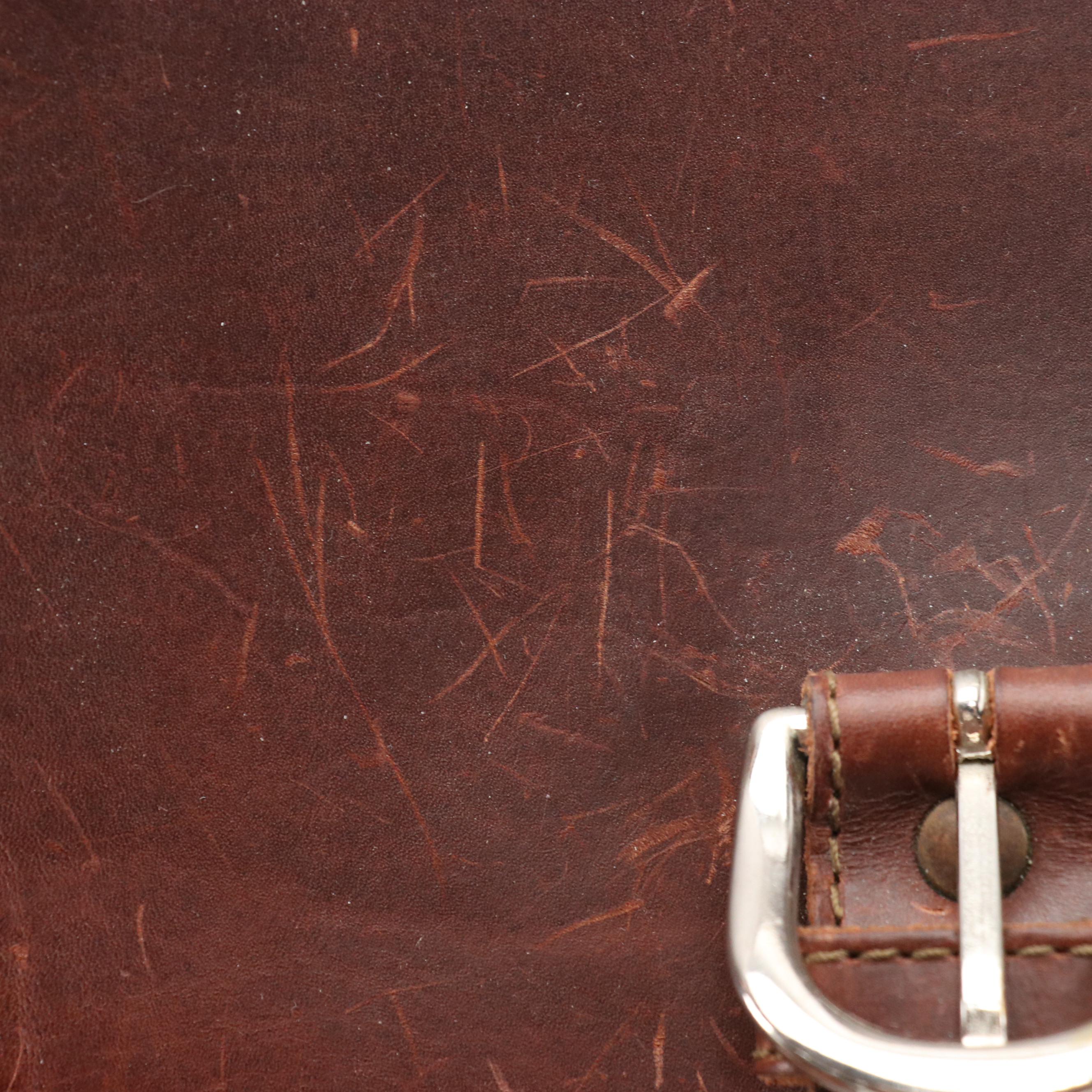 Hidesign and Saddleback Brown Leather Messenger Bags