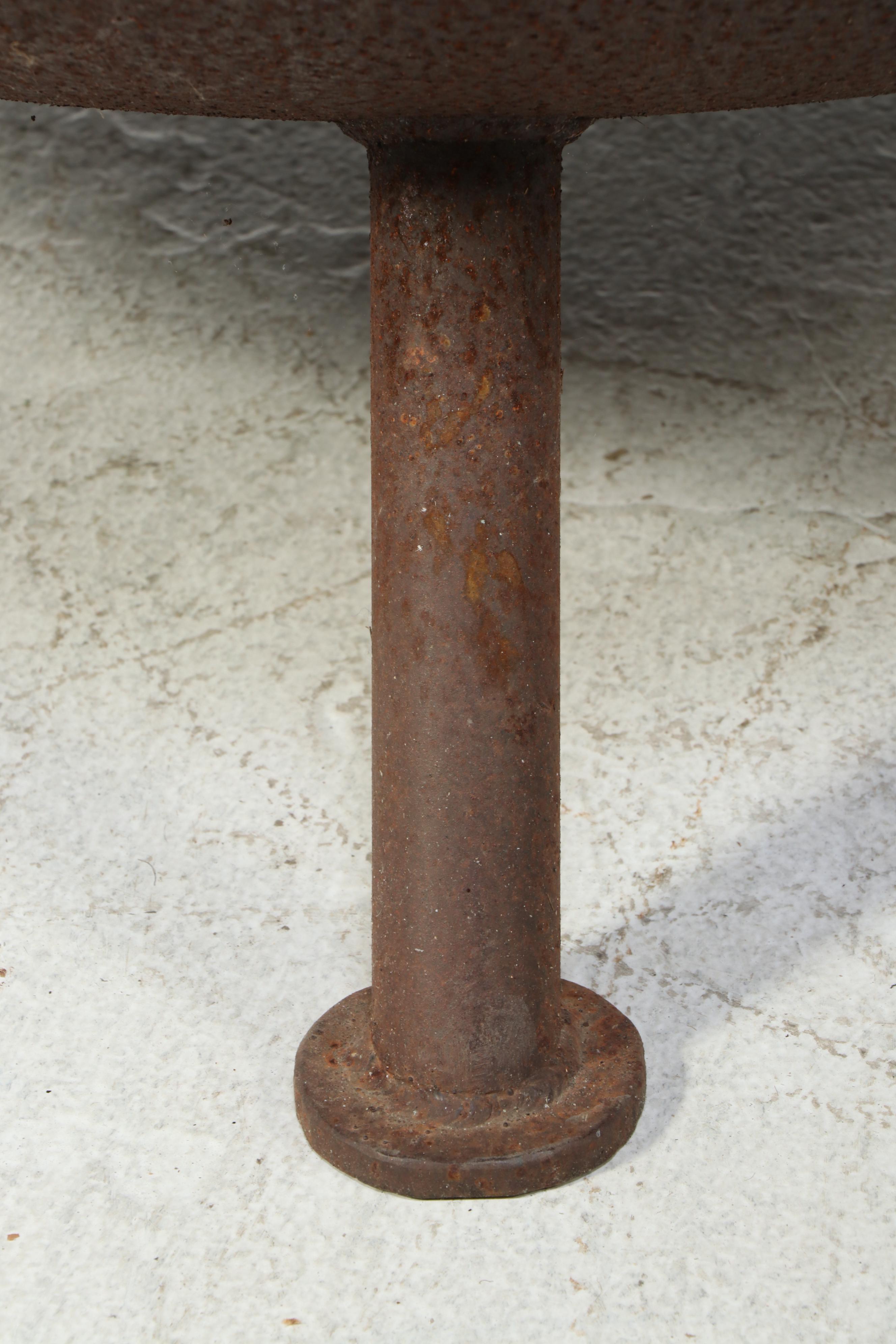 Large Metal Fire Pit with Wood Cover