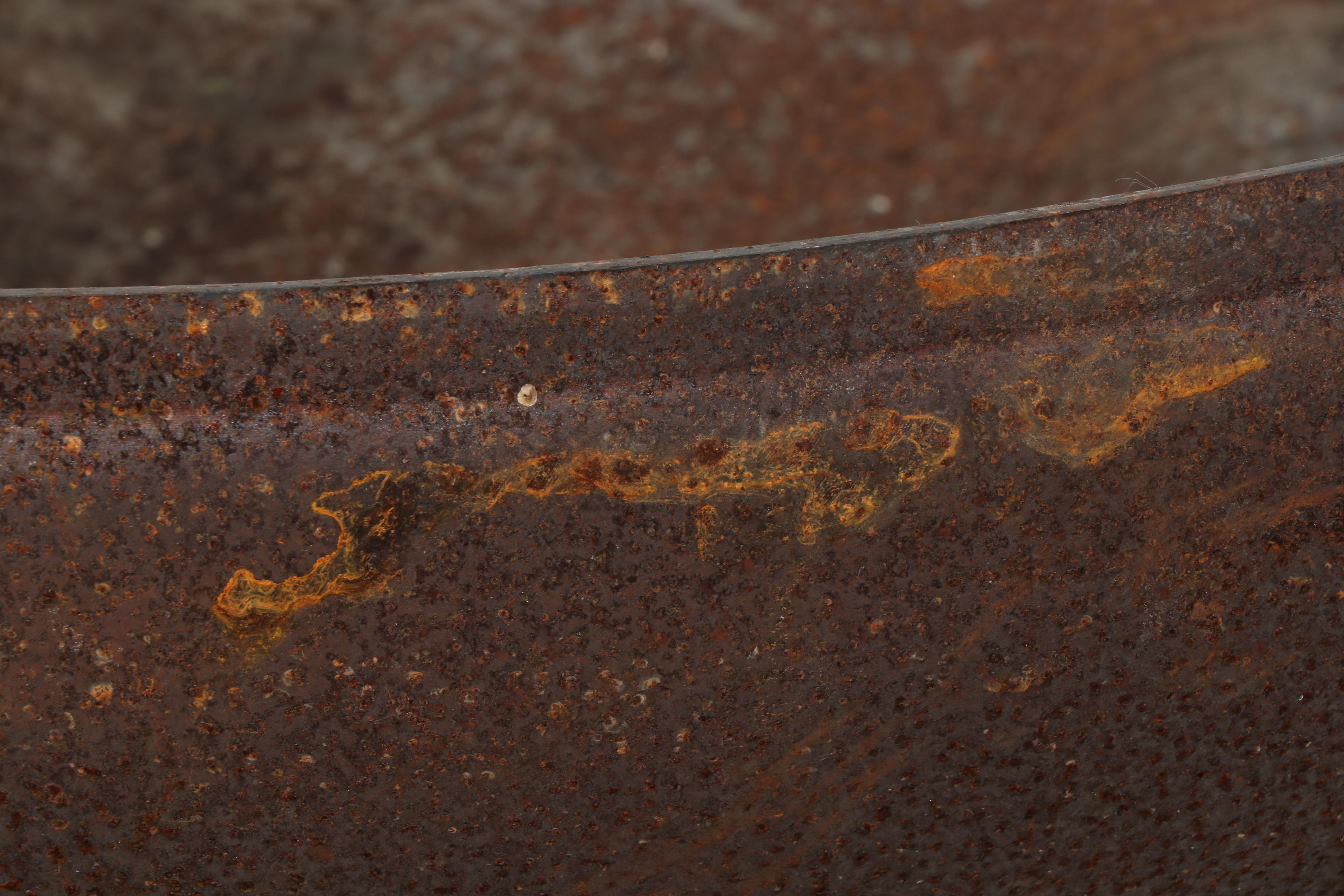 Large Metal Fire Pit with Wood Cover