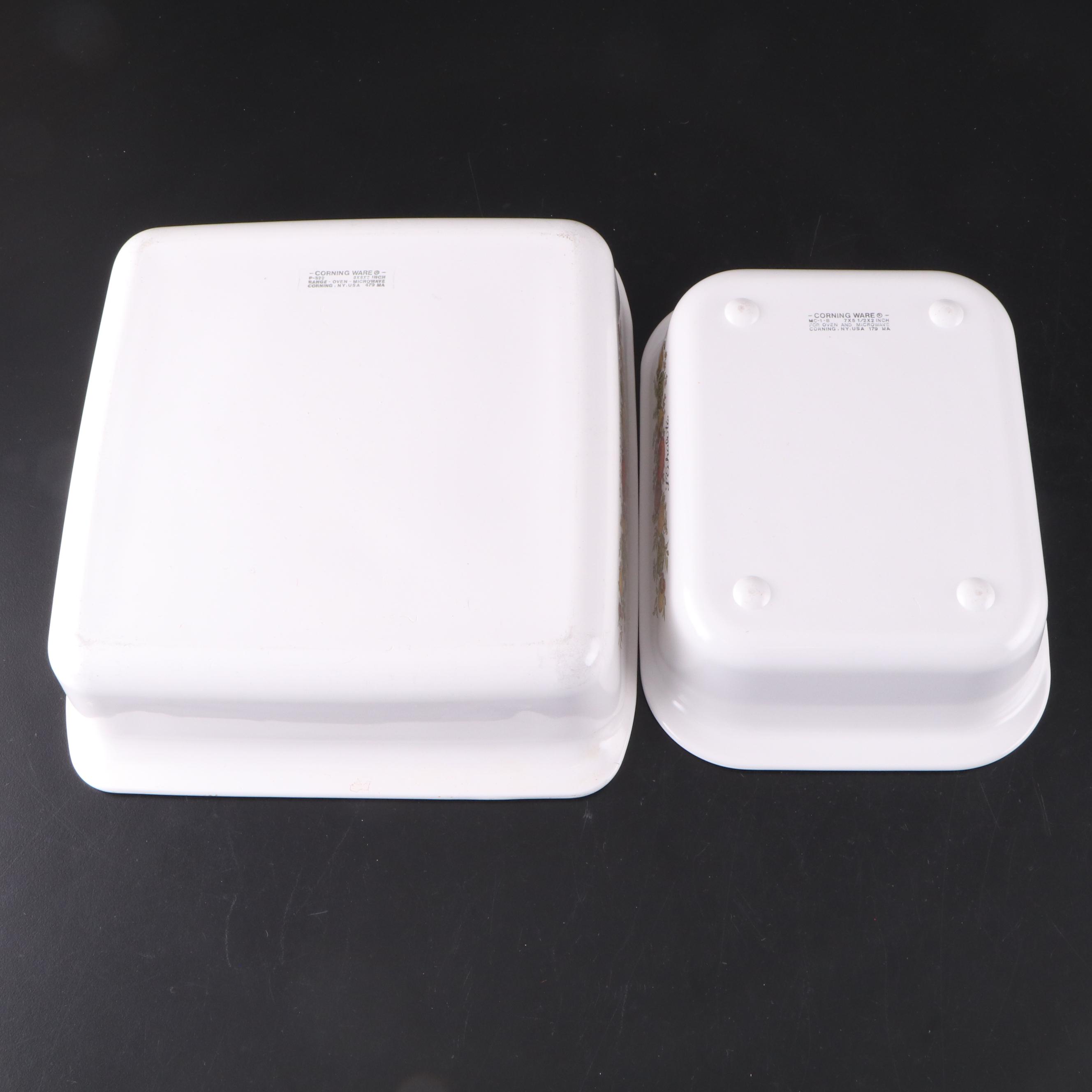 Corningware "Spice of Life" Glass Casserole Dishes and Pans, 1972–1987