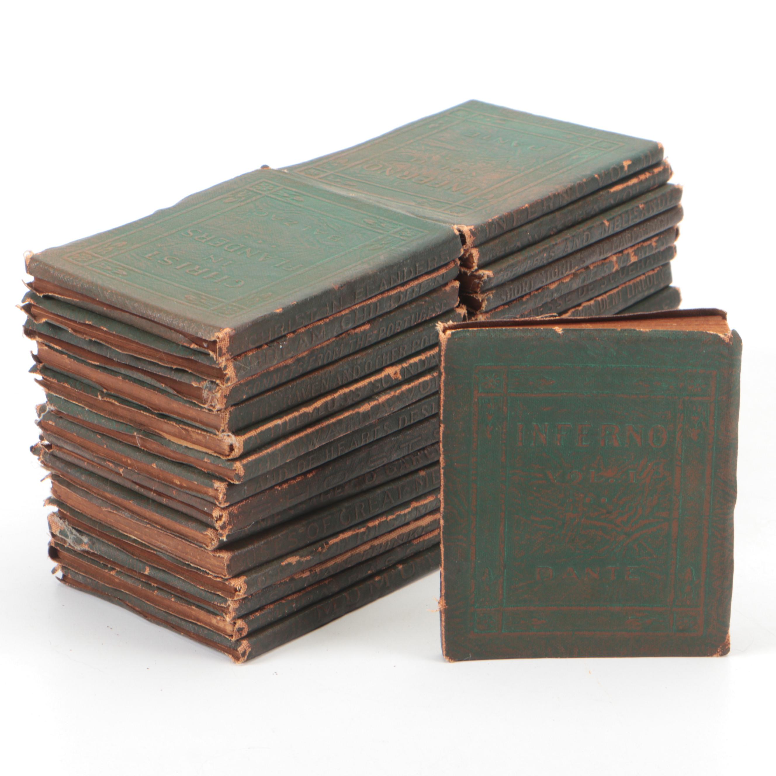 Little Leather Library Books Including Shakespeare, Dumas, Wilde, and Tennyson