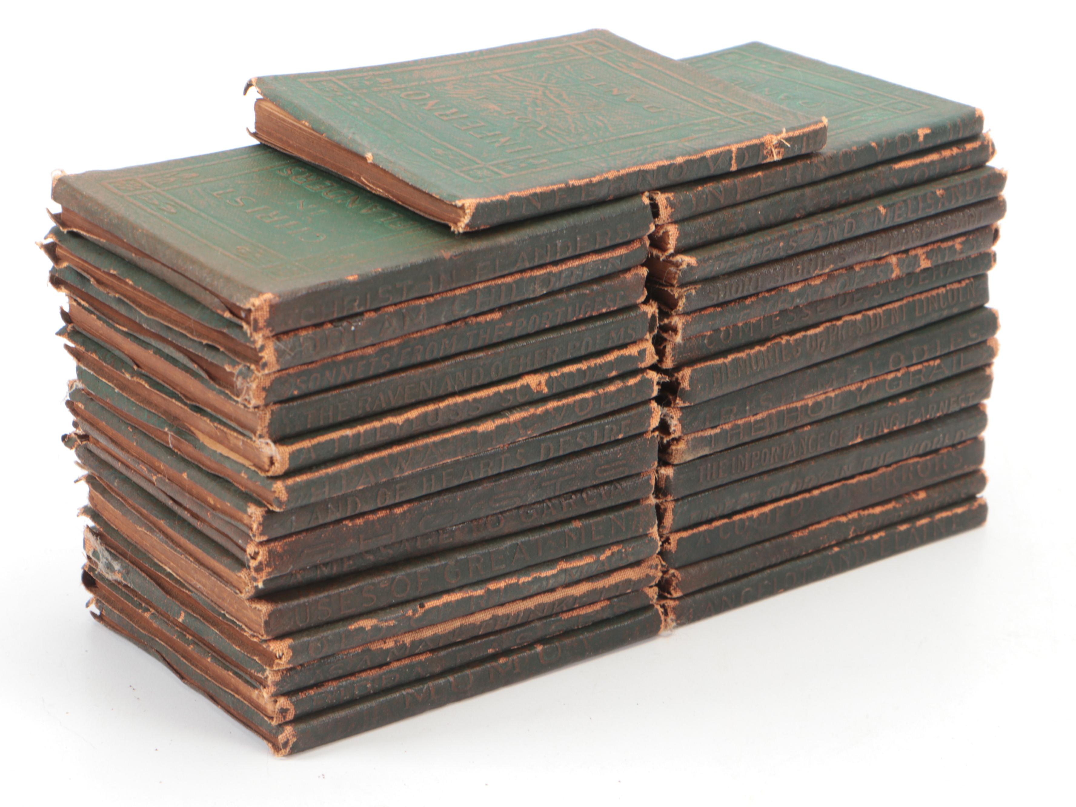 Little Leather Library Books Including Shakespeare, Dumas, Wilde, and Tennyson