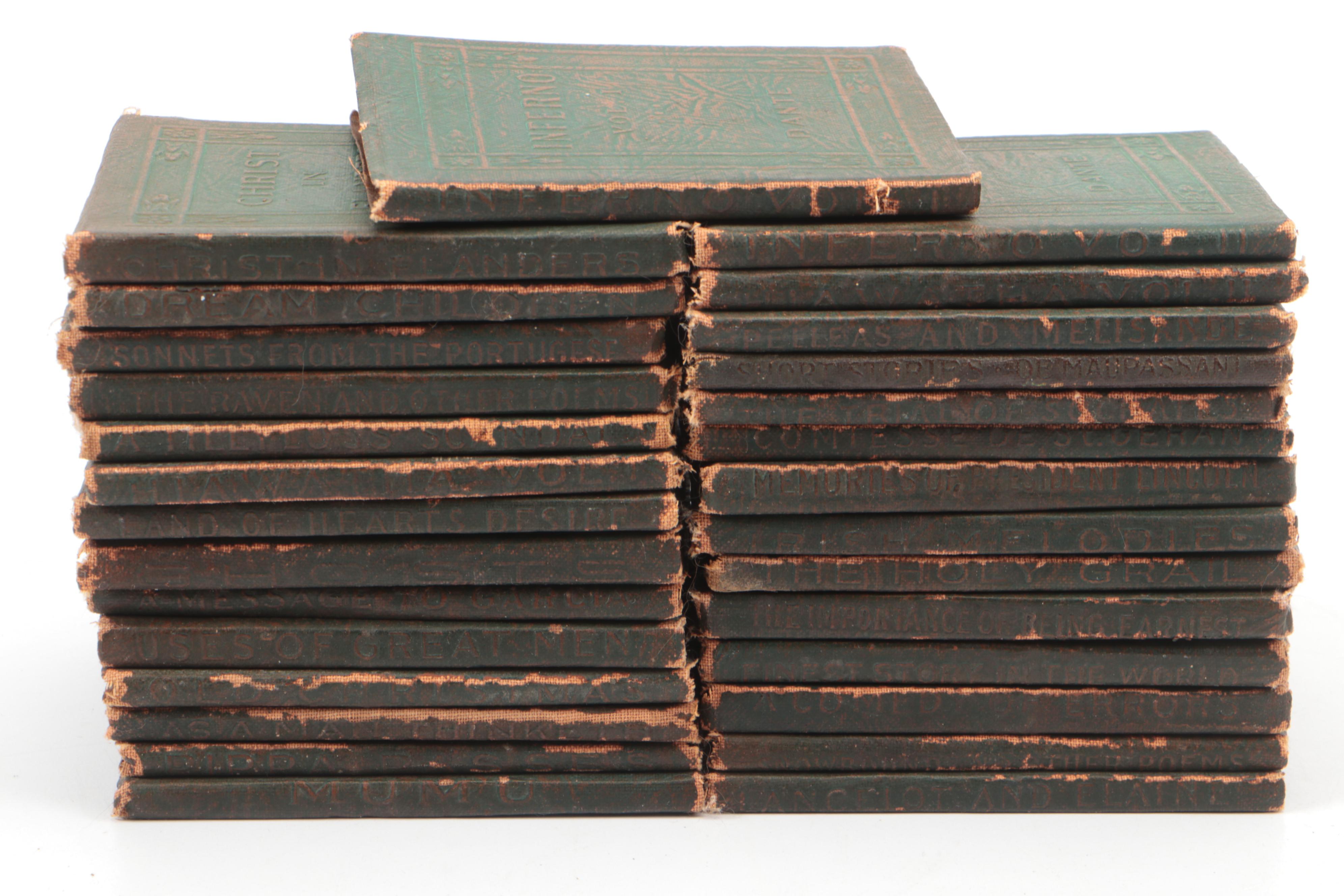 Little Leather Library Books Including Shakespeare, Dumas, Wilde, and Tennyson