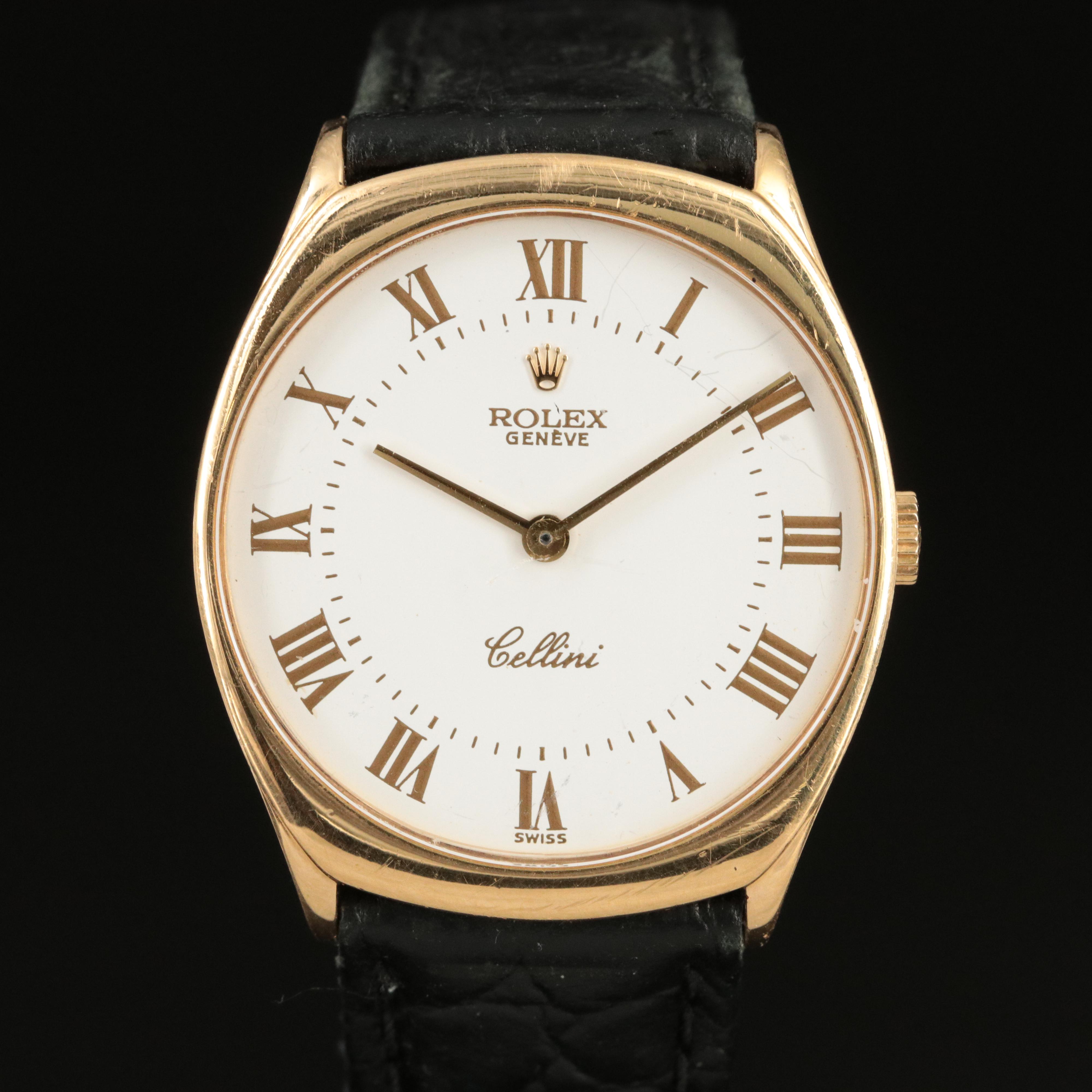 Vintage Rolex Cellini 18K Gold Manual Wind Watch