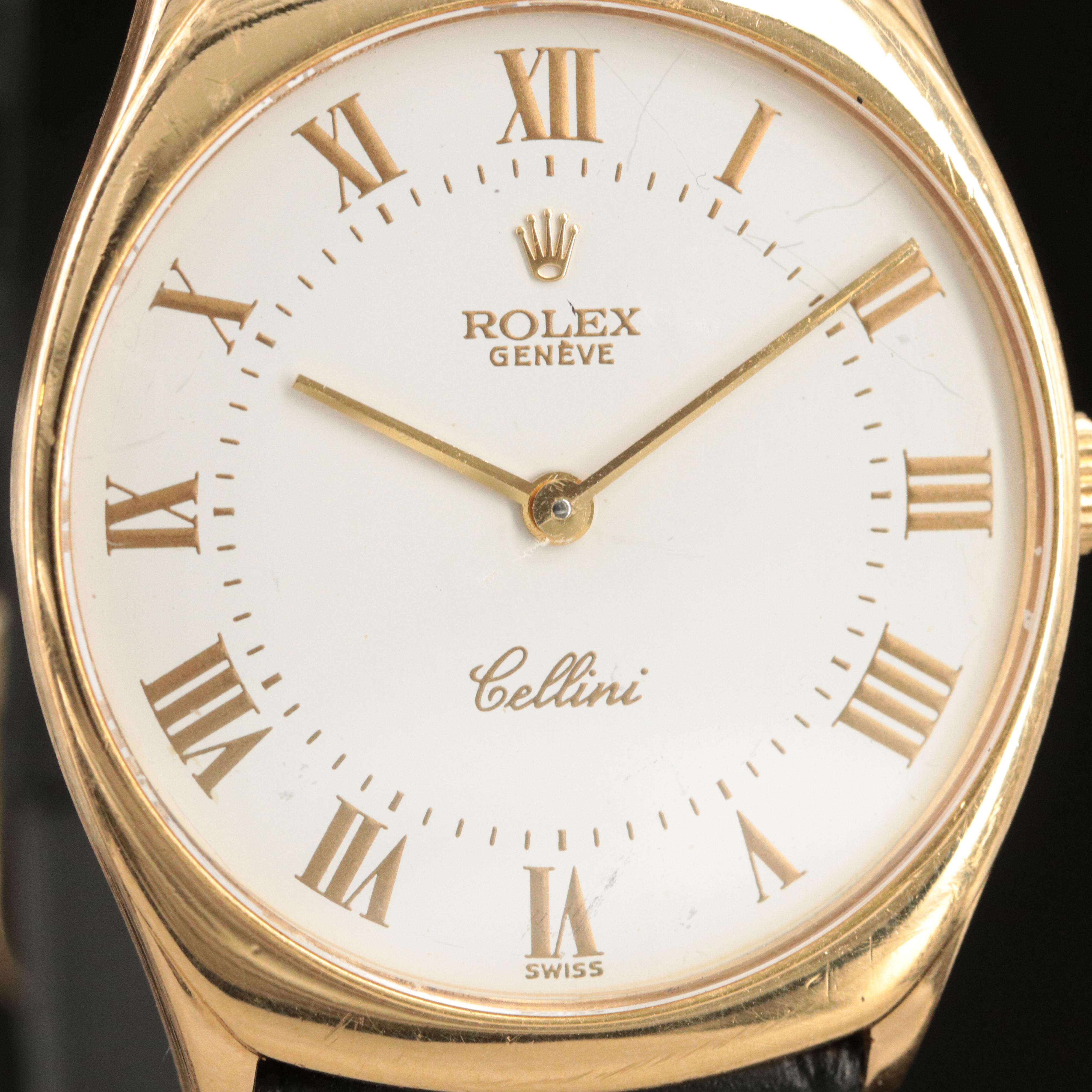 Vintage Rolex Cellini 18K Gold Manual Wind Watch
