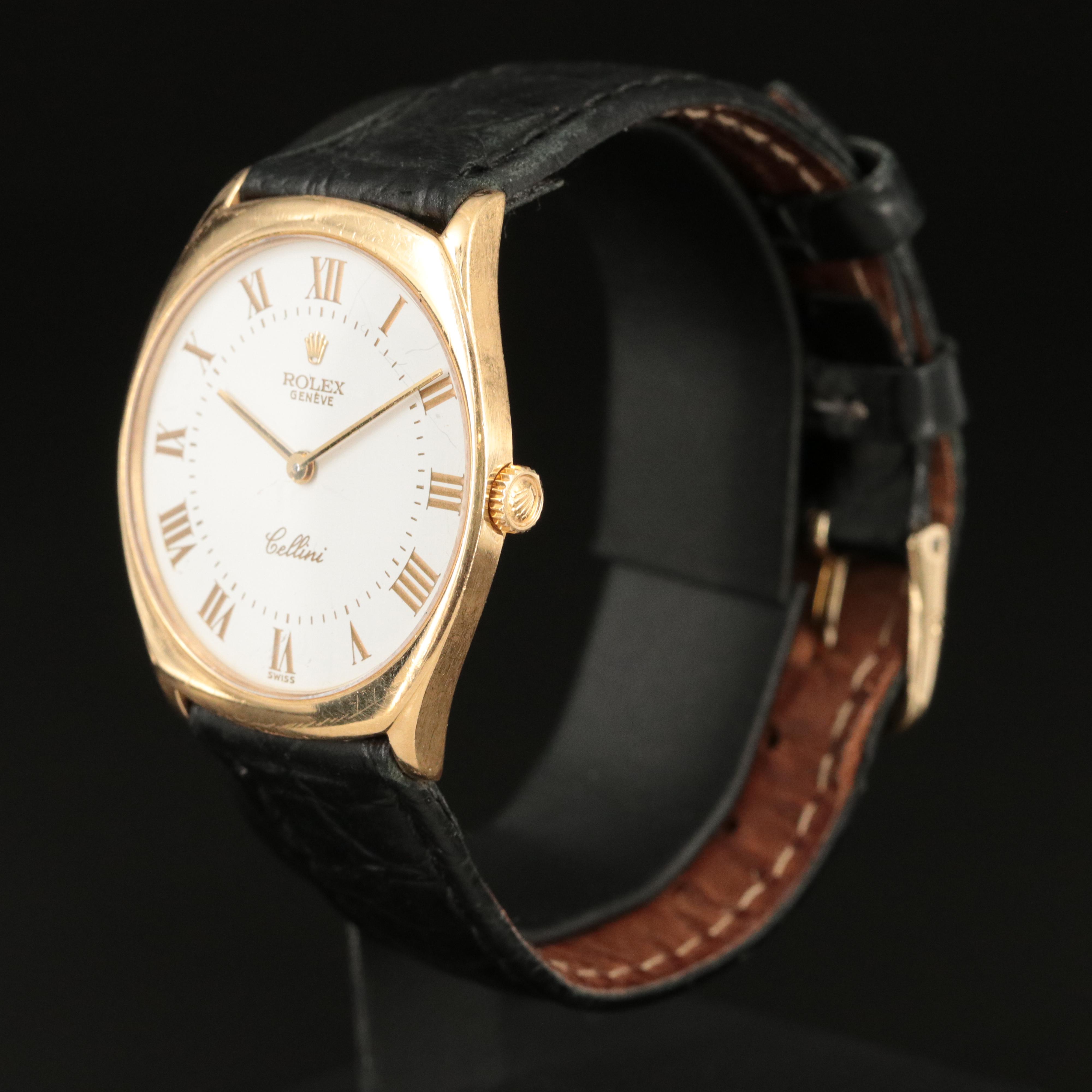 Vintage Rolex Cellini 18K Gold Manual Wind Watch