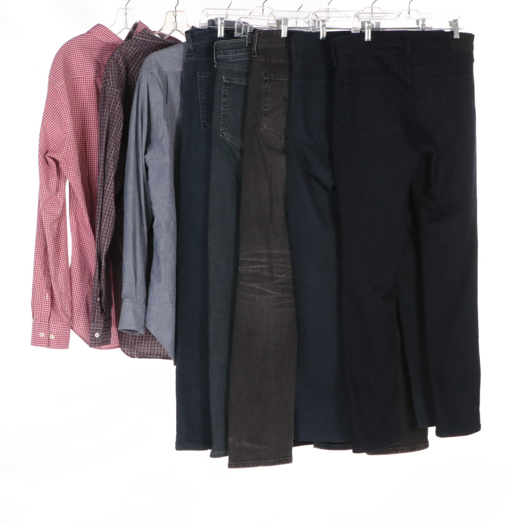 Men's Button-Front Shirts & Pants Featuring Hugo Boss, Paige, Rag & Bone, More