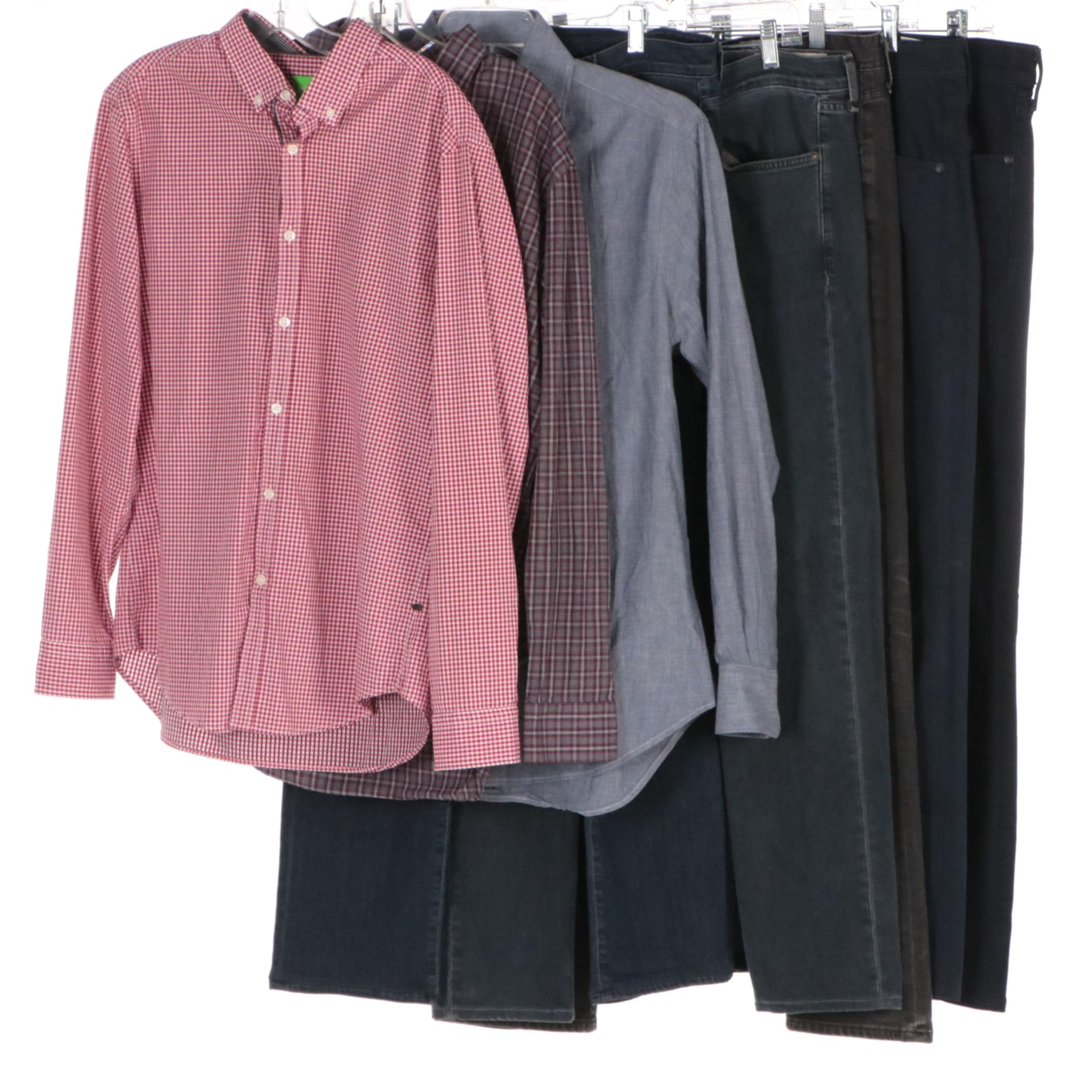 Men's Button-Front Shirts & Pants Featuring Hugo Boss, Paige, Rag & Bone, More