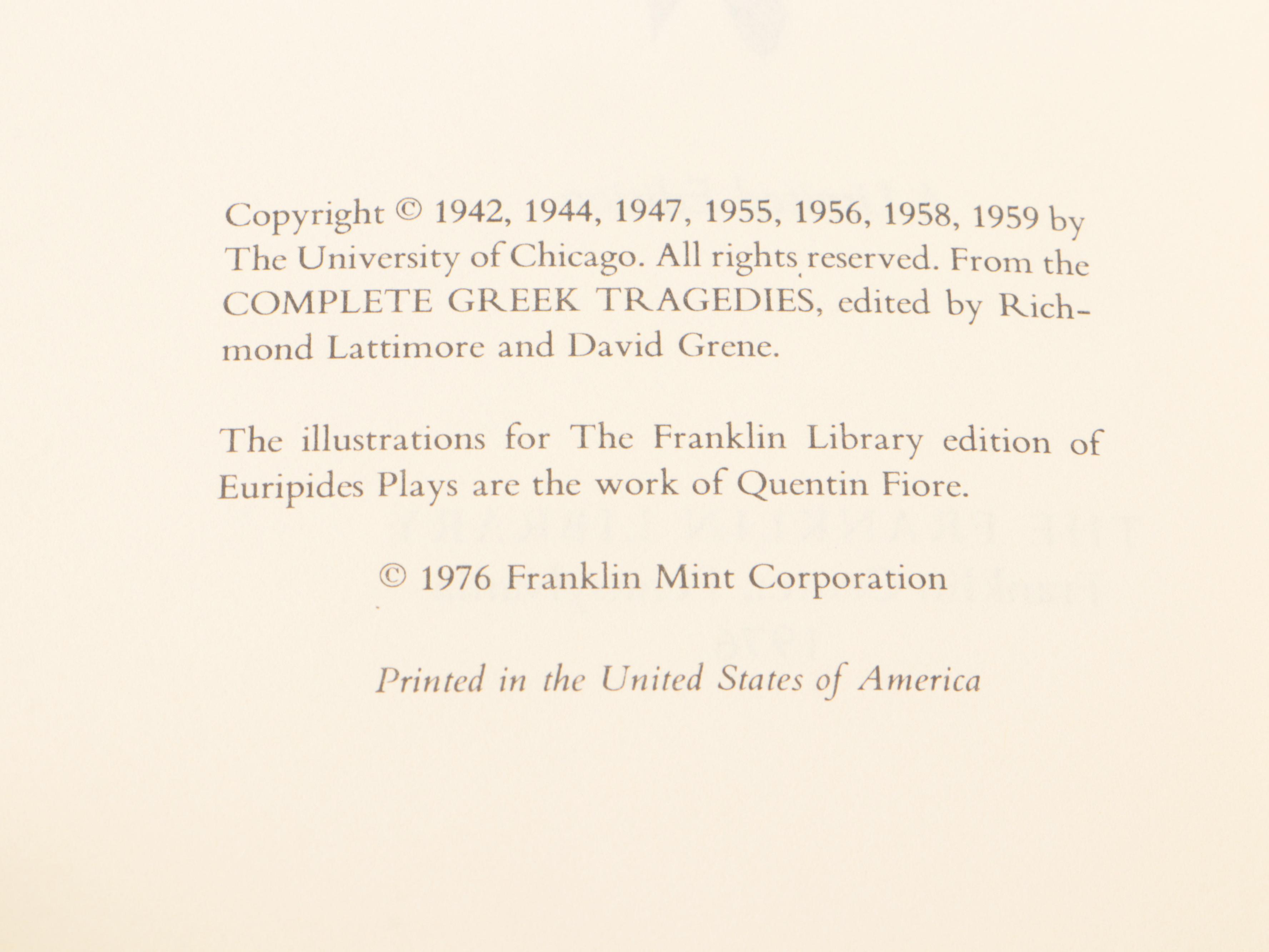 Franklin Library Classics Including Franz Kafka, Thomas Mann, and Henrik Ibsen