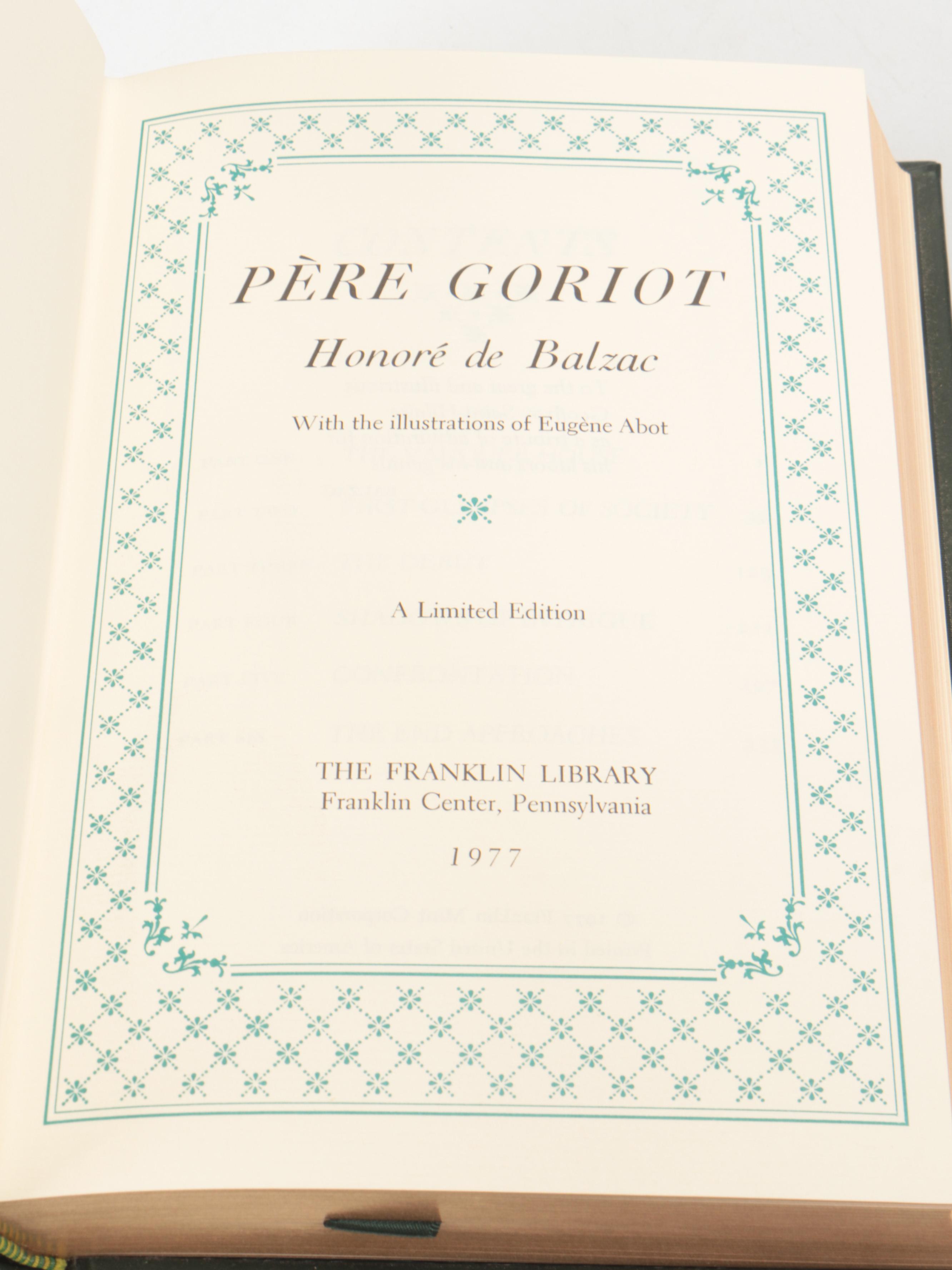 Franklin Library Classics Including Franz Kafka, Thomas Mann, and Henrik Ibsen