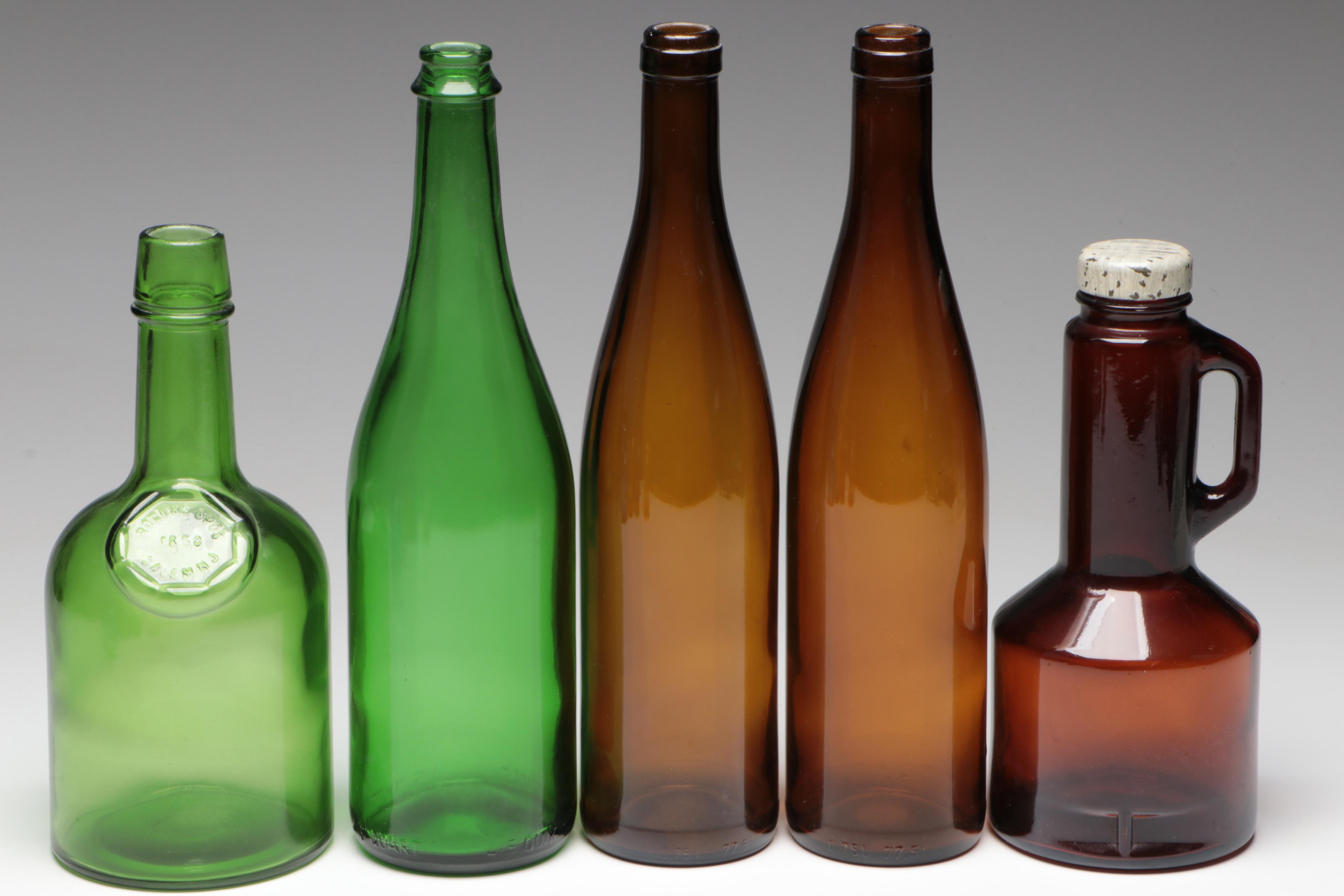 Wheaton Glass Co. "Benjamin Franklin" and More Colored Glass Bottles