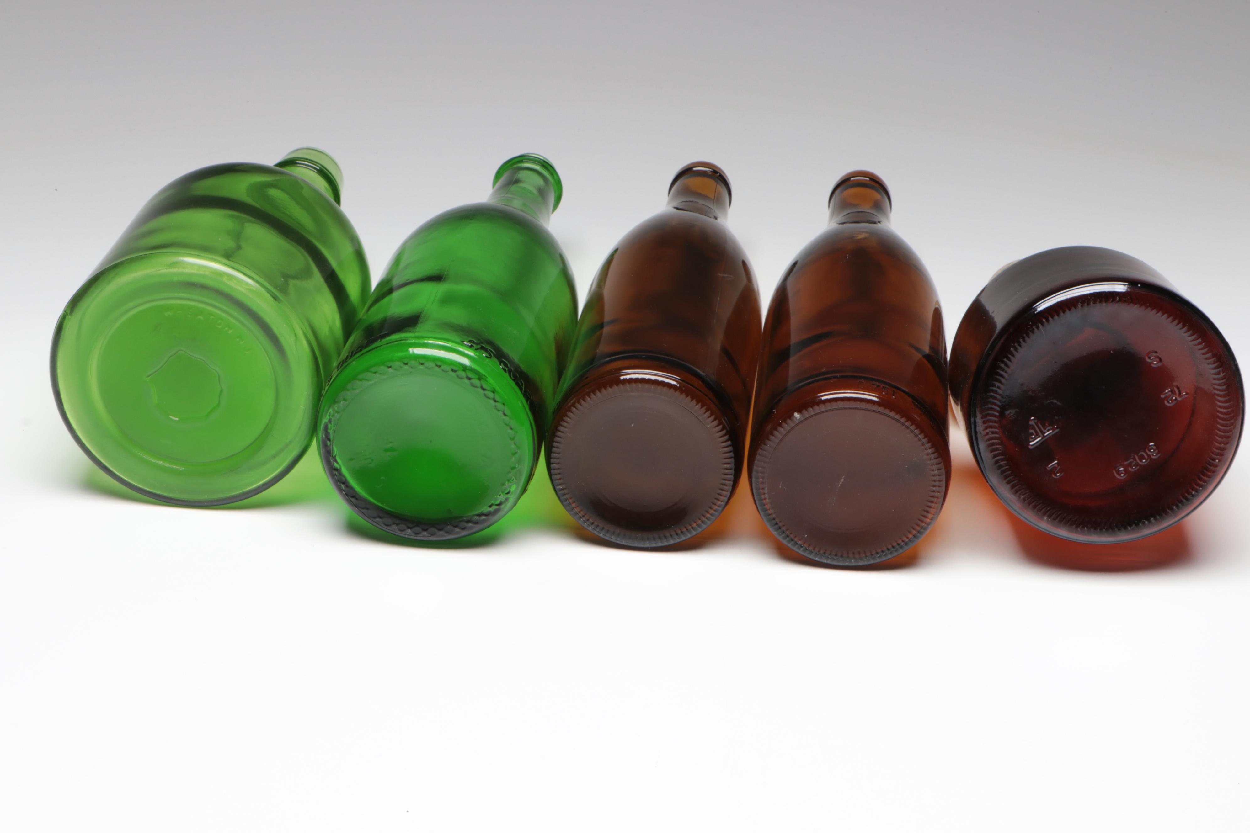 Wheaton Glass Co. "Benjamin Franklin" and More Colored Glass Bottles