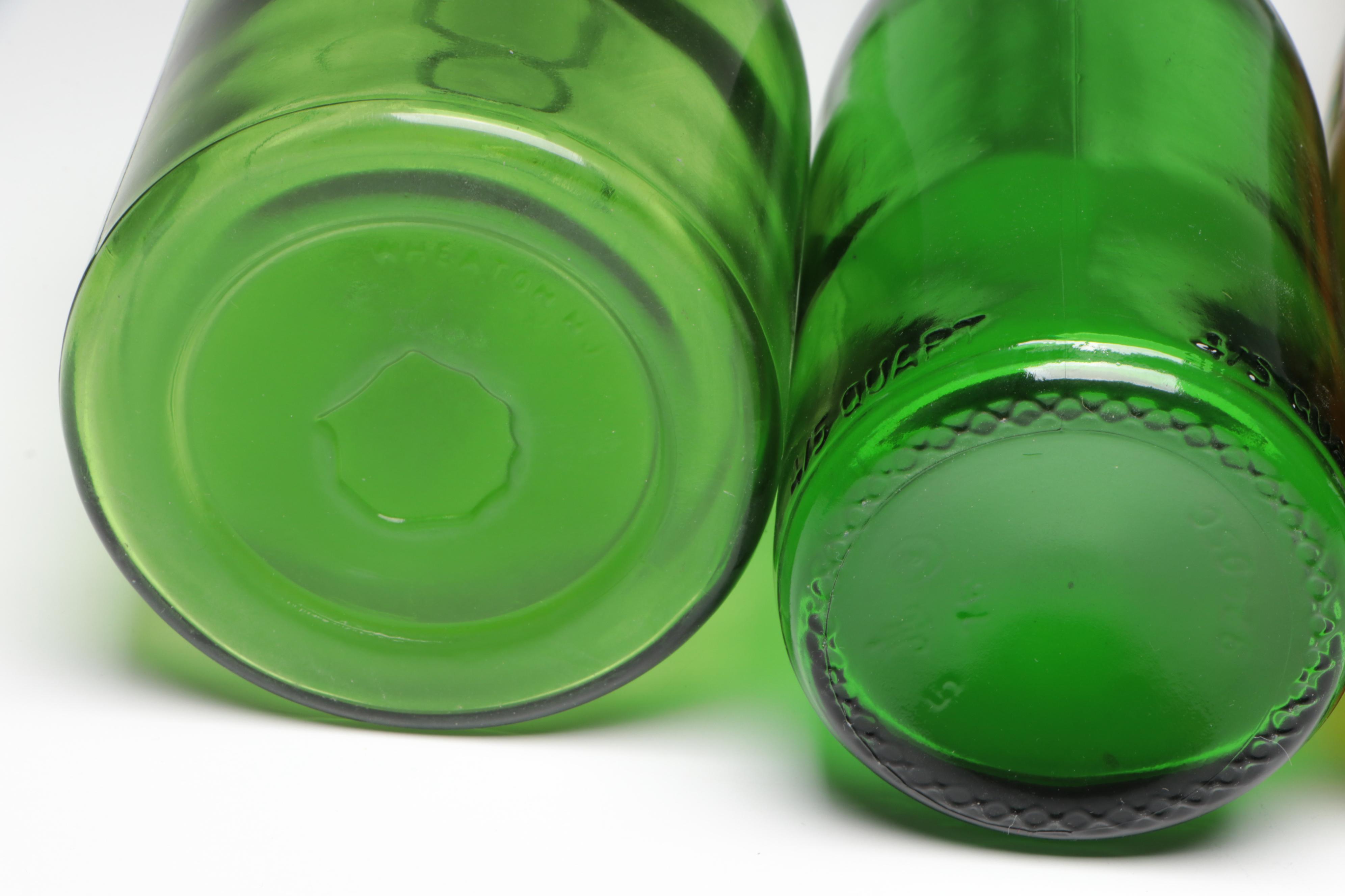 Wheaton Glass Co. "Benjamin Franklin" and More Colored Glass Bottles