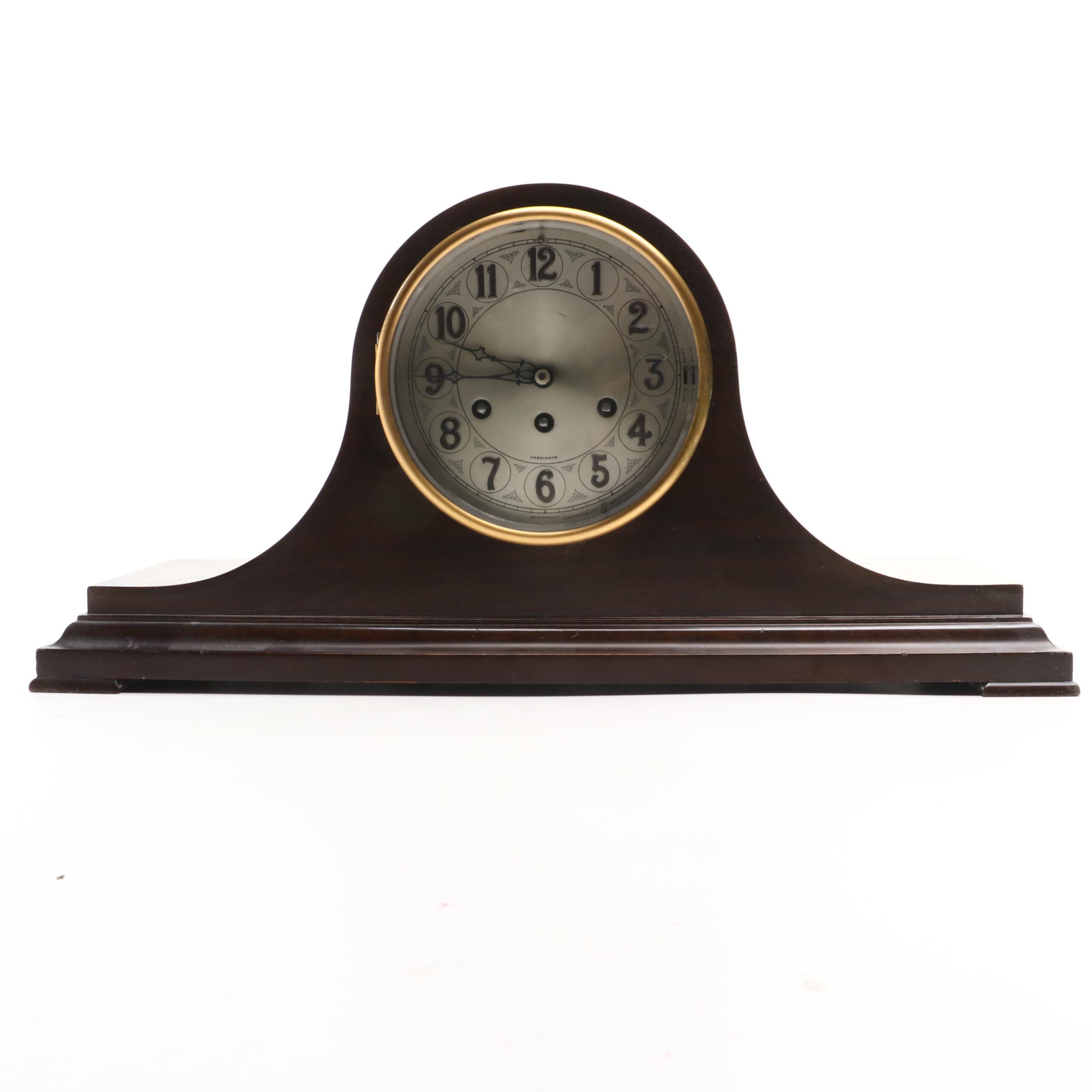 Herschede Hall Model 10 Westminster Chime Mantle Clock, Early 20th Century