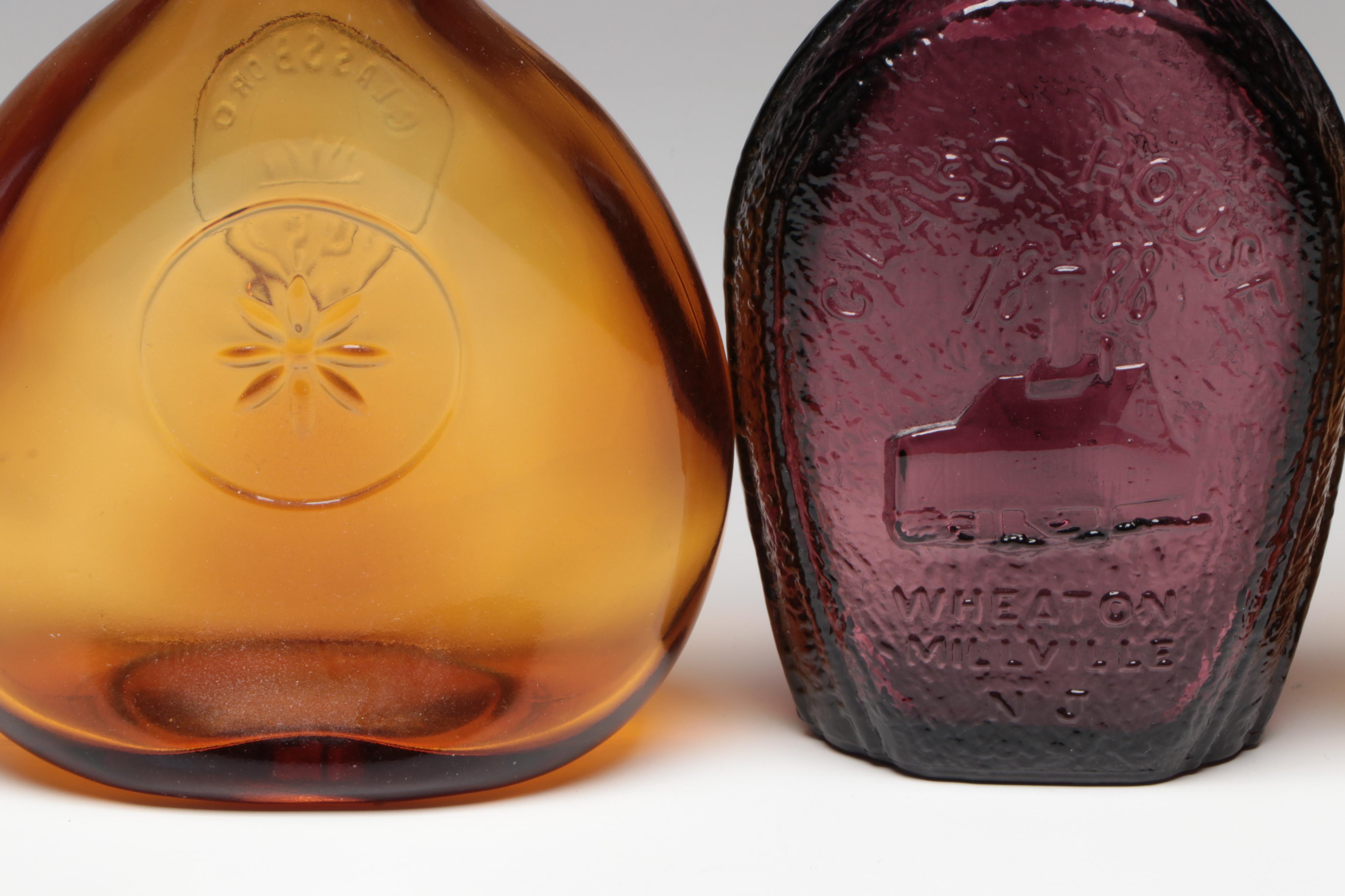 Wheaton Glass Co. "Benjamin Franklin" and More Colored Glass Bottles