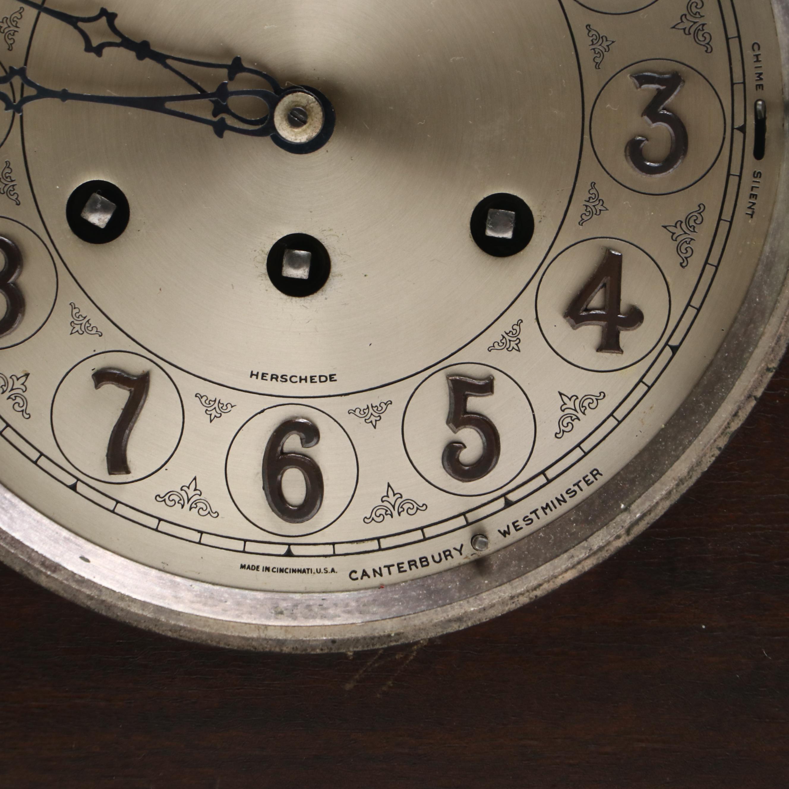 Herschede Hall Model 10 Westminster Chime Mantle Clock, Early 20th Century