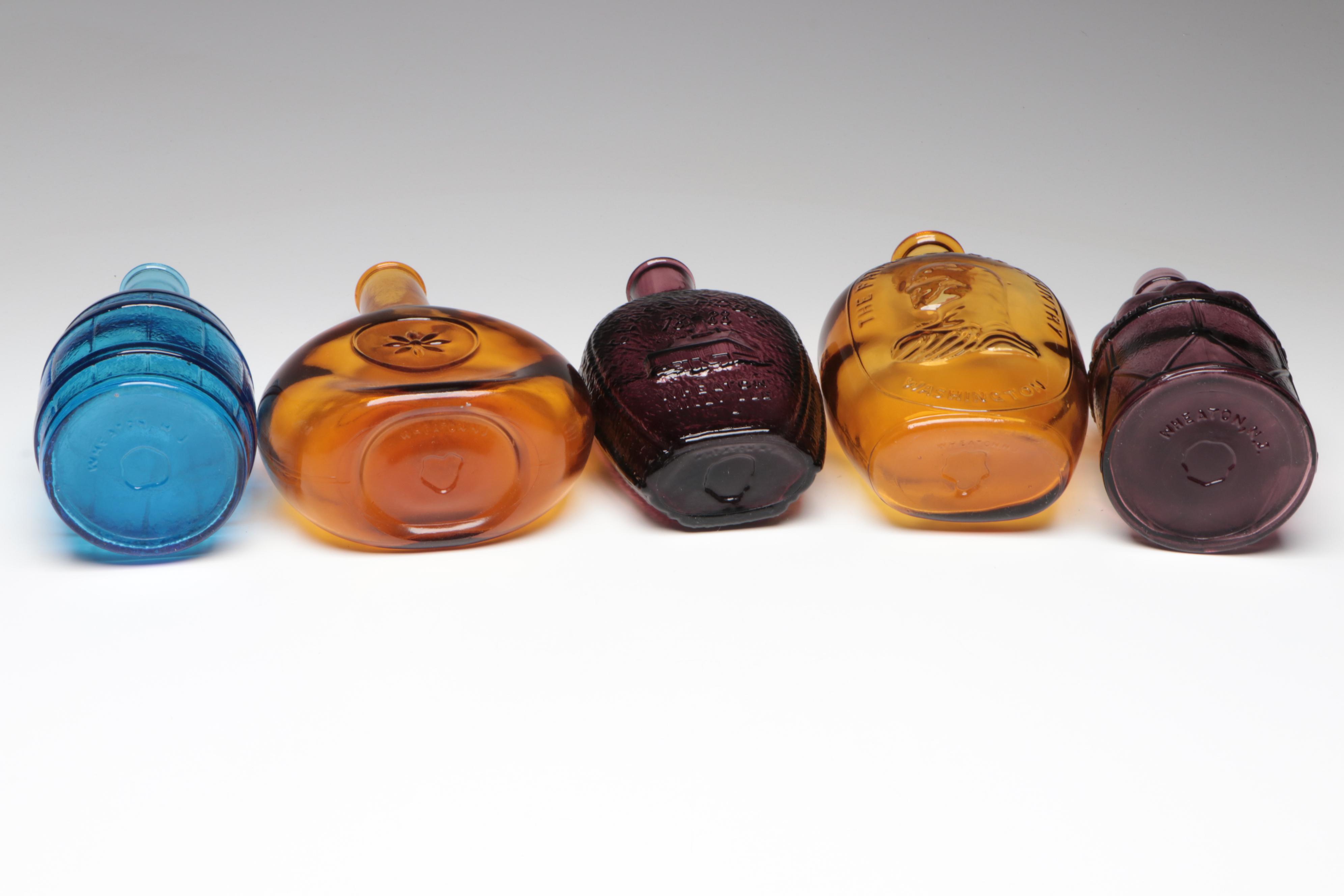 Wheaton Glass Co. "Benjamin Franklin" and More Colored Glass Bottles