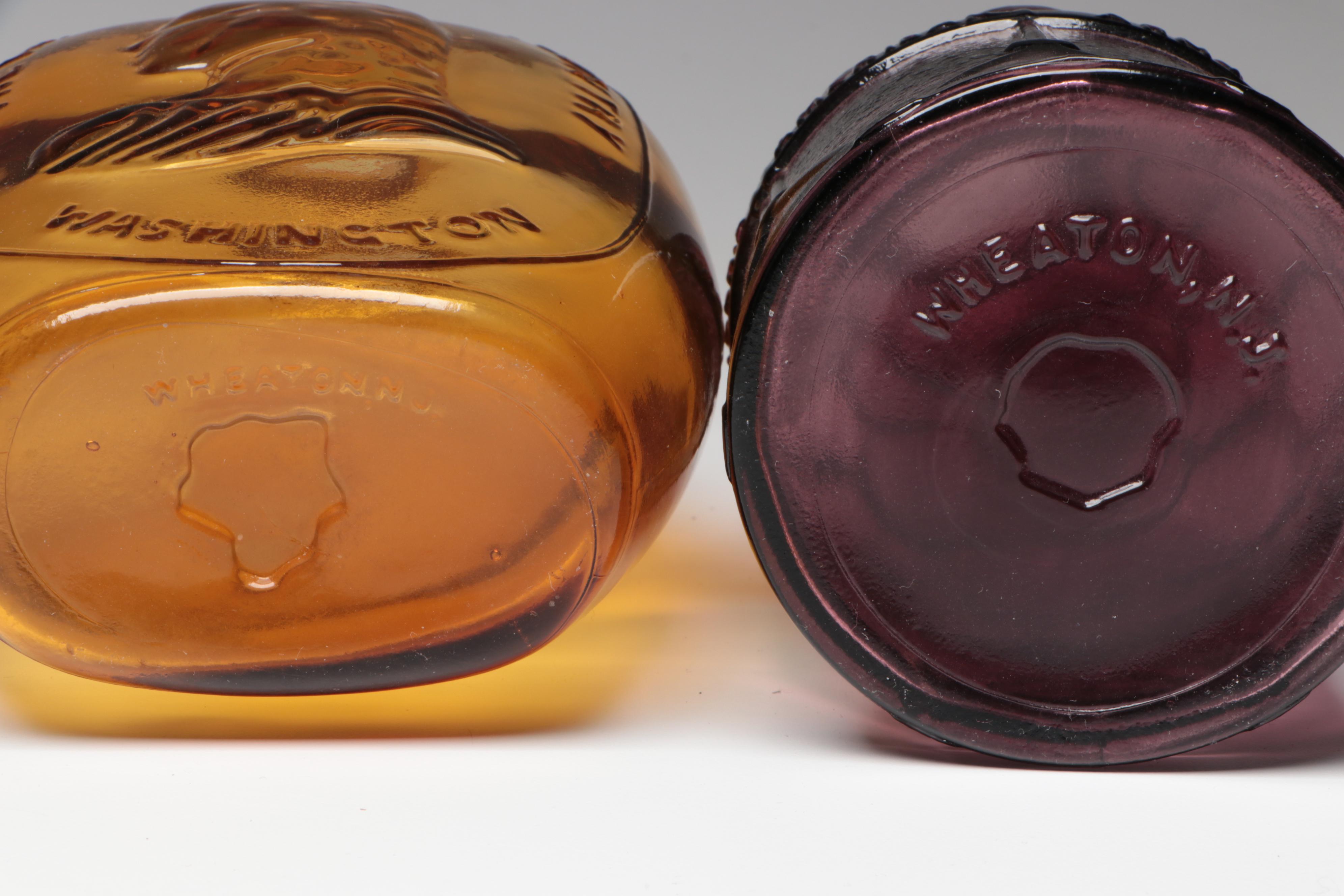 Wheaton Glass Co. "Benjamin Franklin" and More Colored Glass Bottles