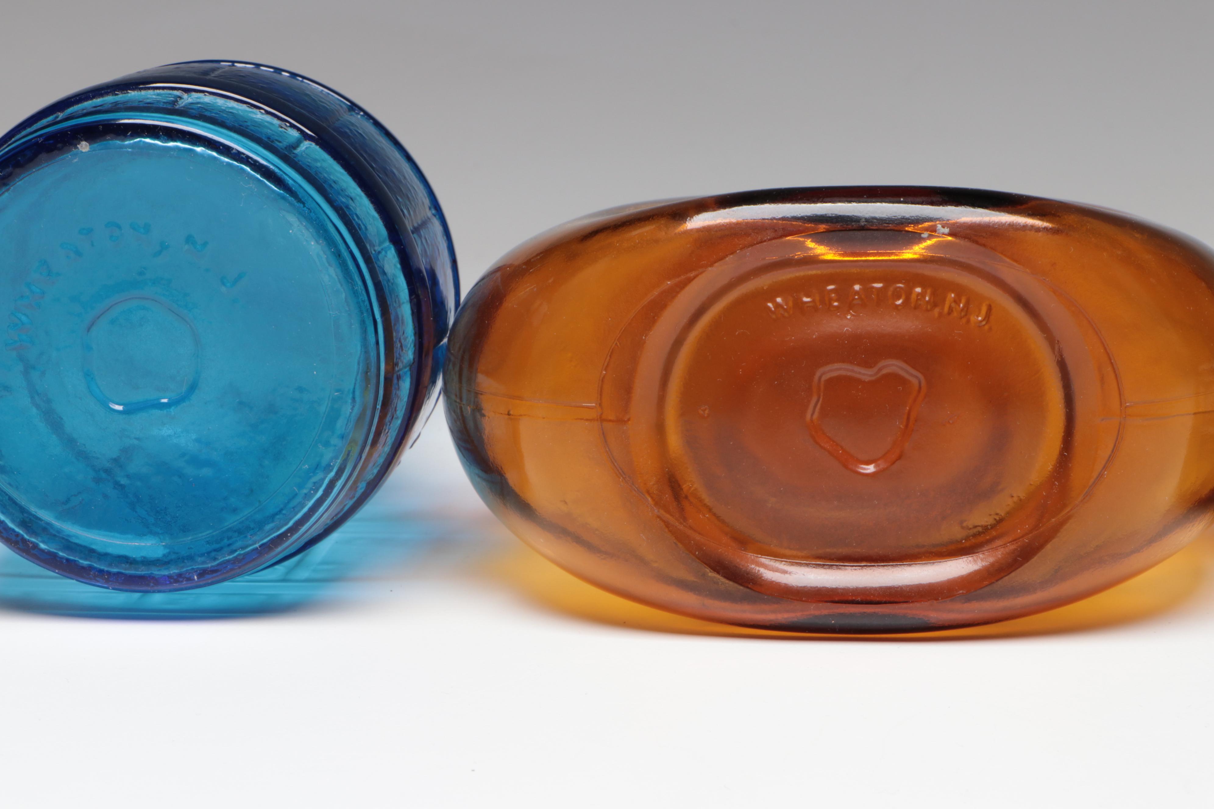 Wheaton Glass Co. "Benjamin Franklin" and More Colored Glass Bottles
