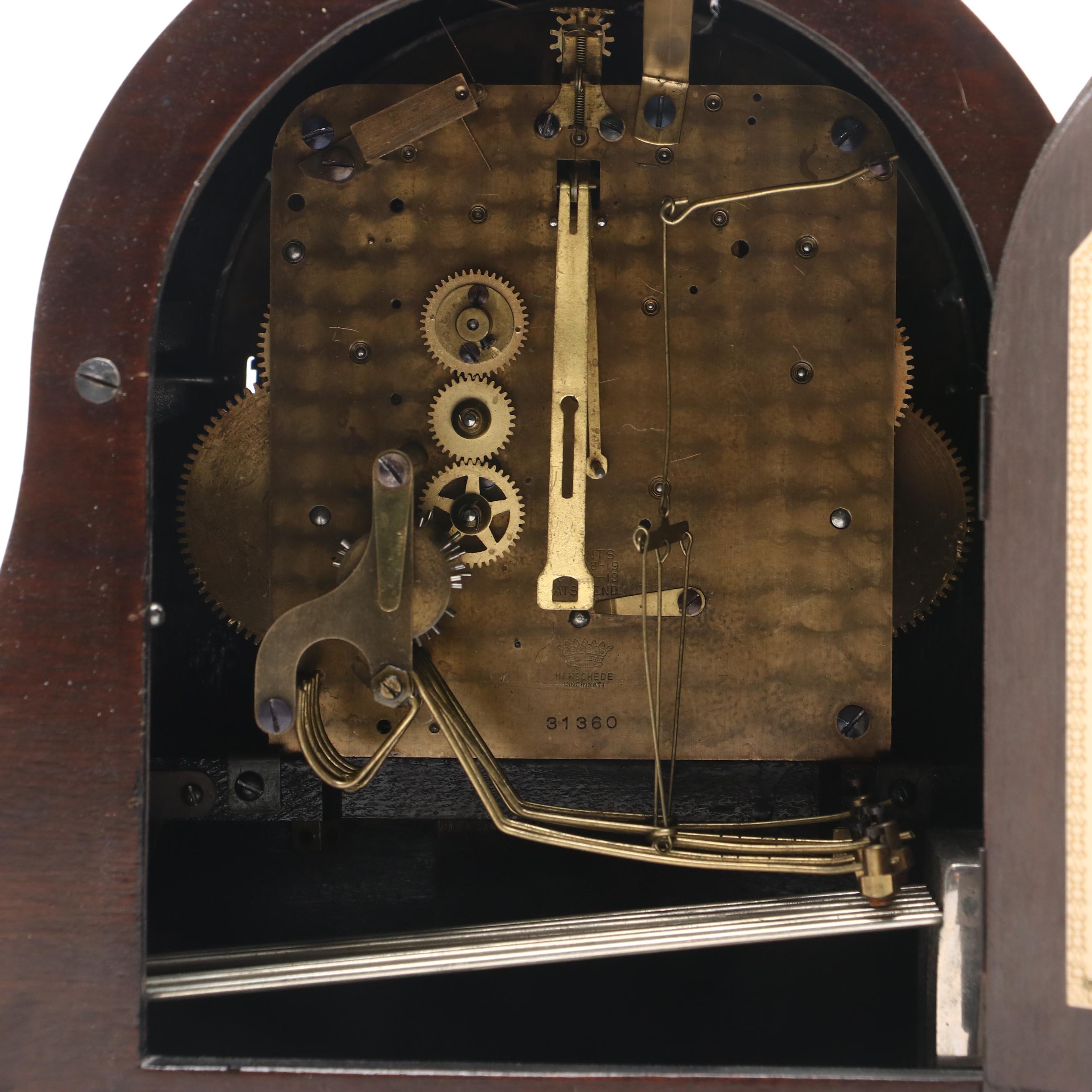 Herschede Hall Model 10 Westminster Chime Mantle Clock, Early 20th Century