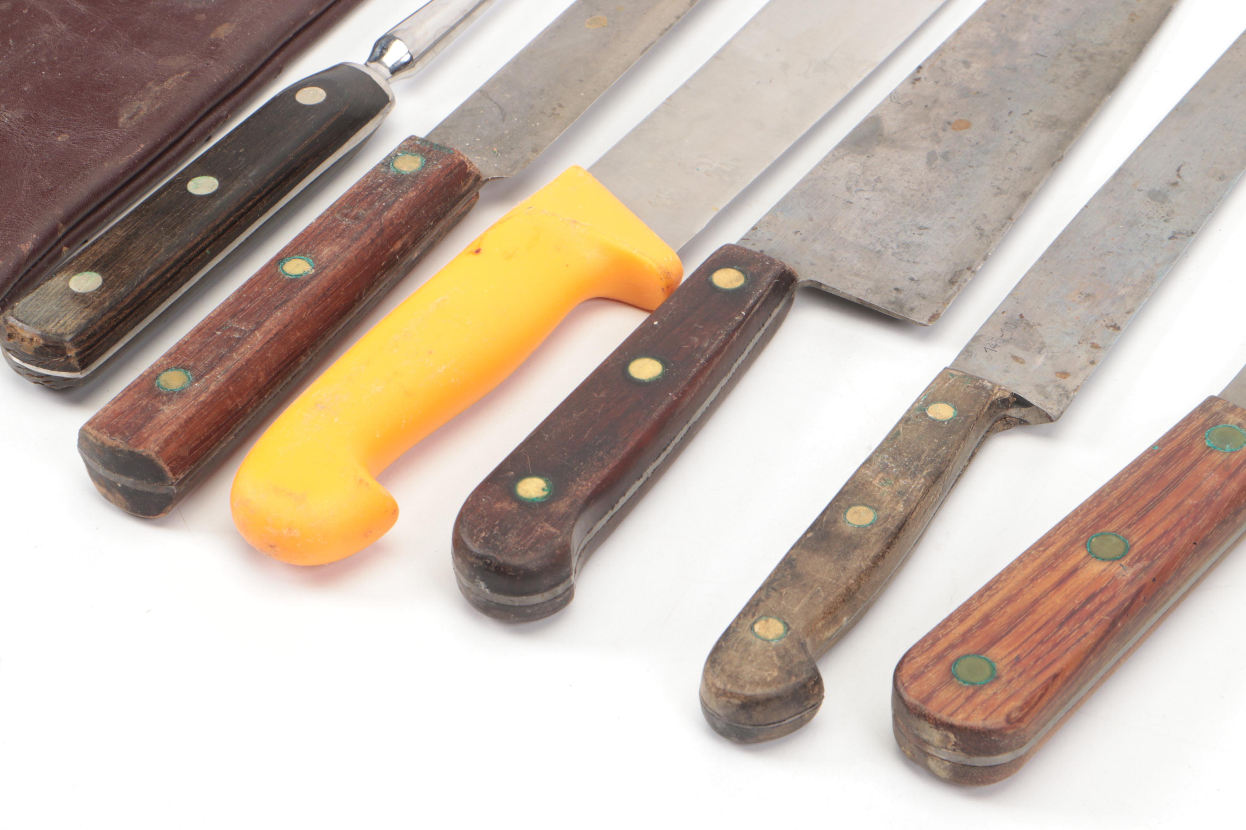 Wusthof Wood Handle Kitchen Knife with More Kitchen Knives