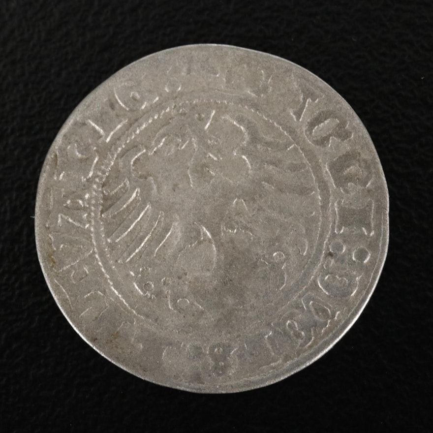 1612 Poland Kingdom Silver 7 1/2-Groszy Coin of Sigismund III