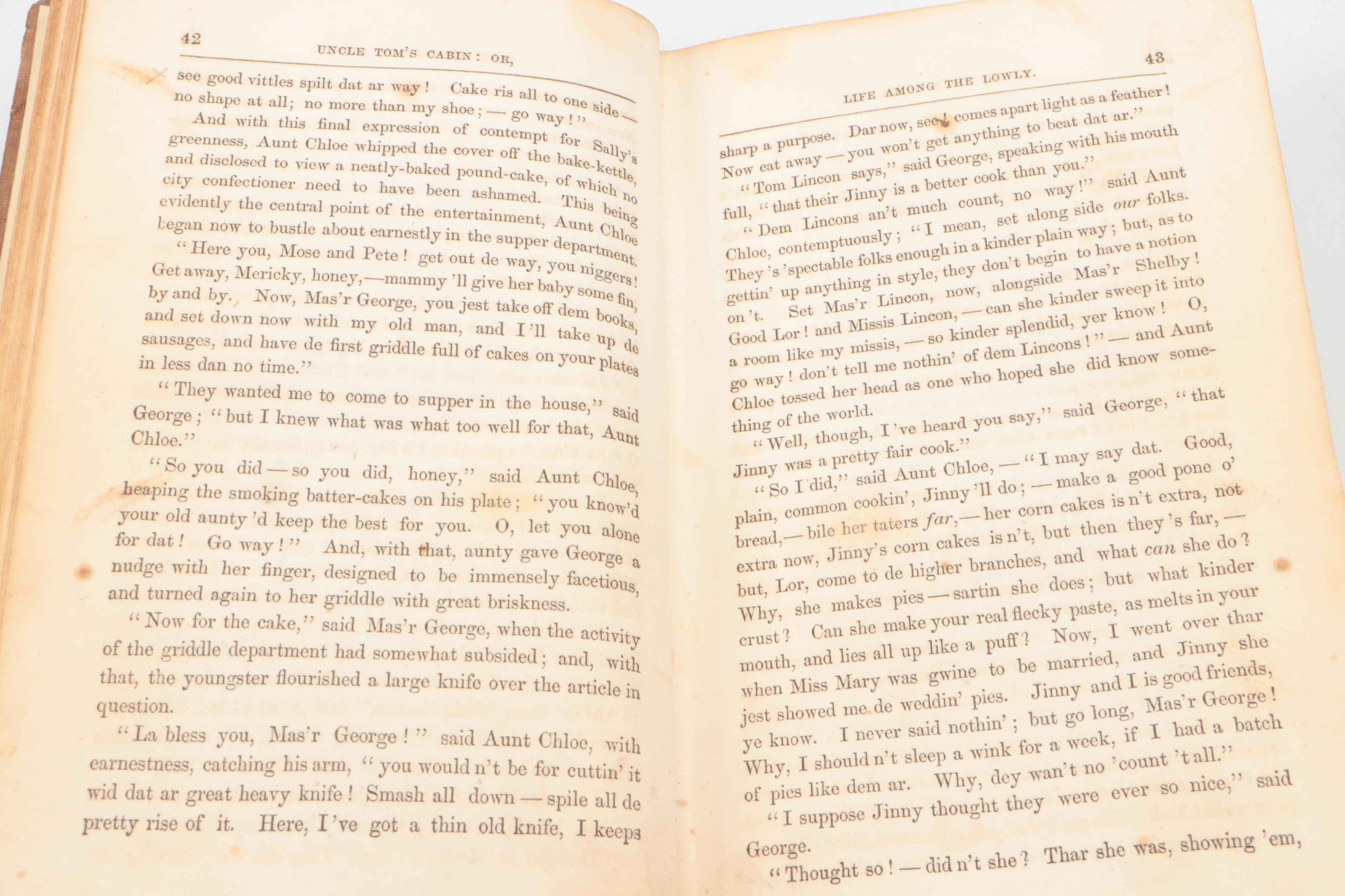 First Edition, First Printing "Uncle Tom's Cabin" by Harriet Beecher Stowe, 1852