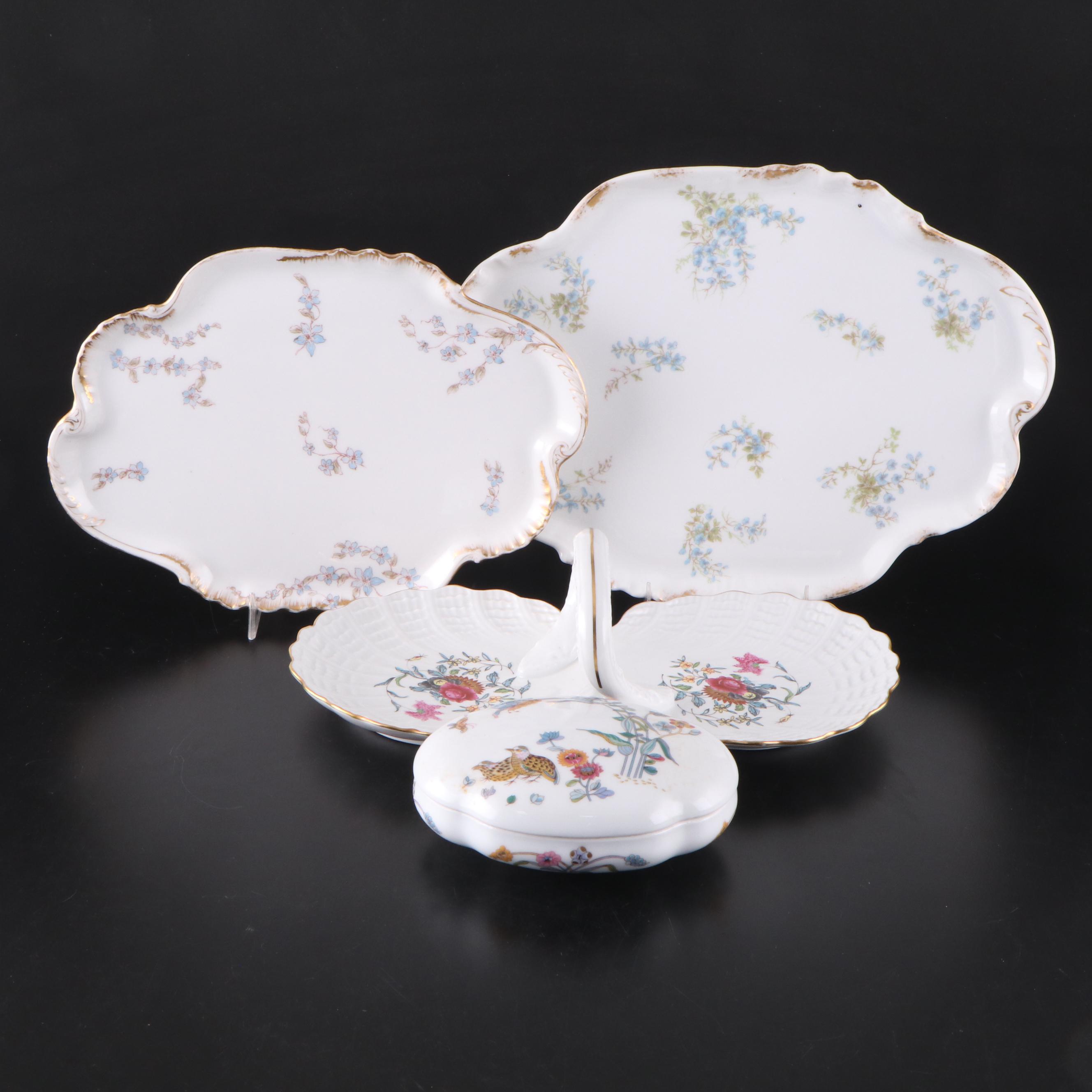 Haviland Limoges Platters with Box and Serving Pieces