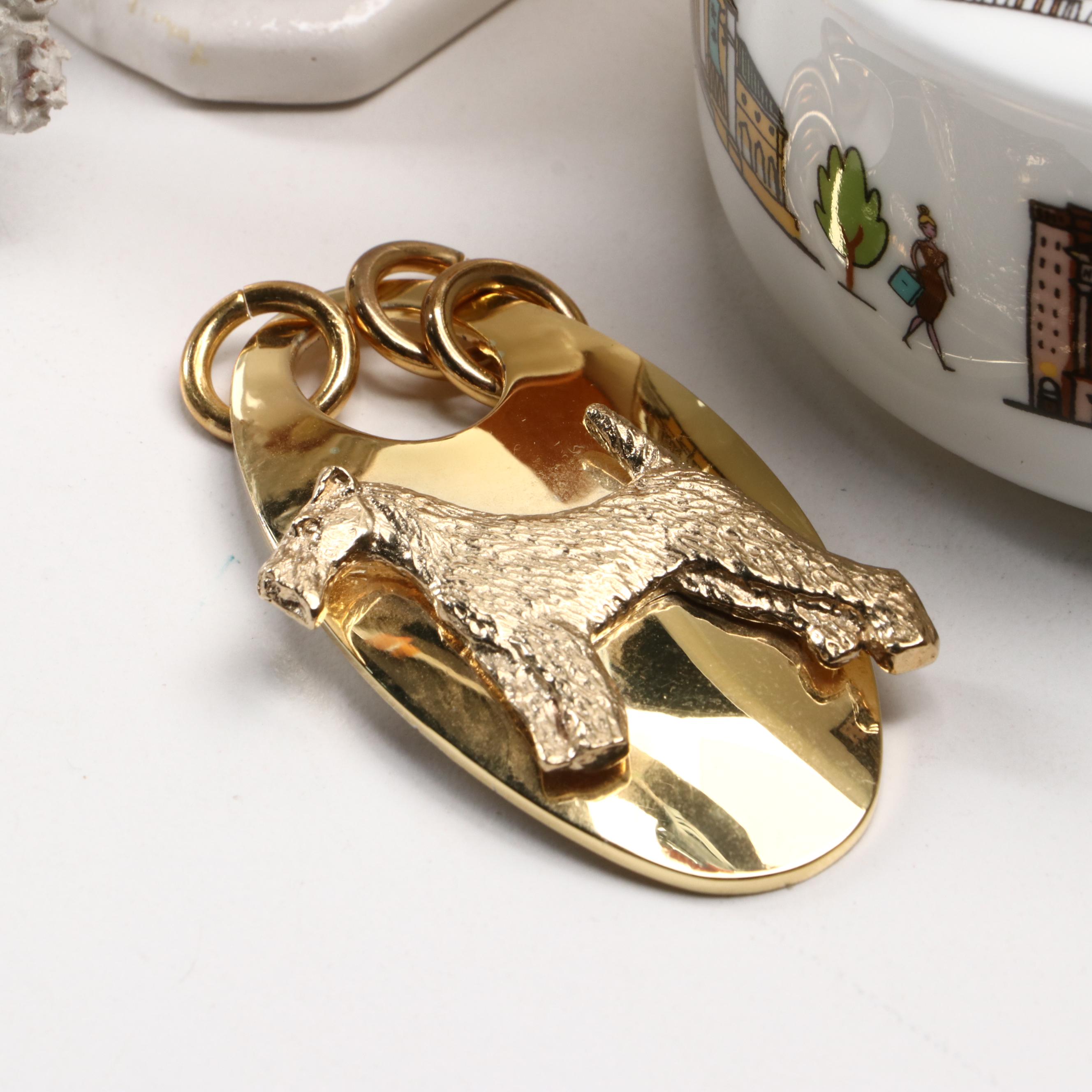 Tiffany & Co. Keepsake Box with Other Terrier Dog Figurines and Décor